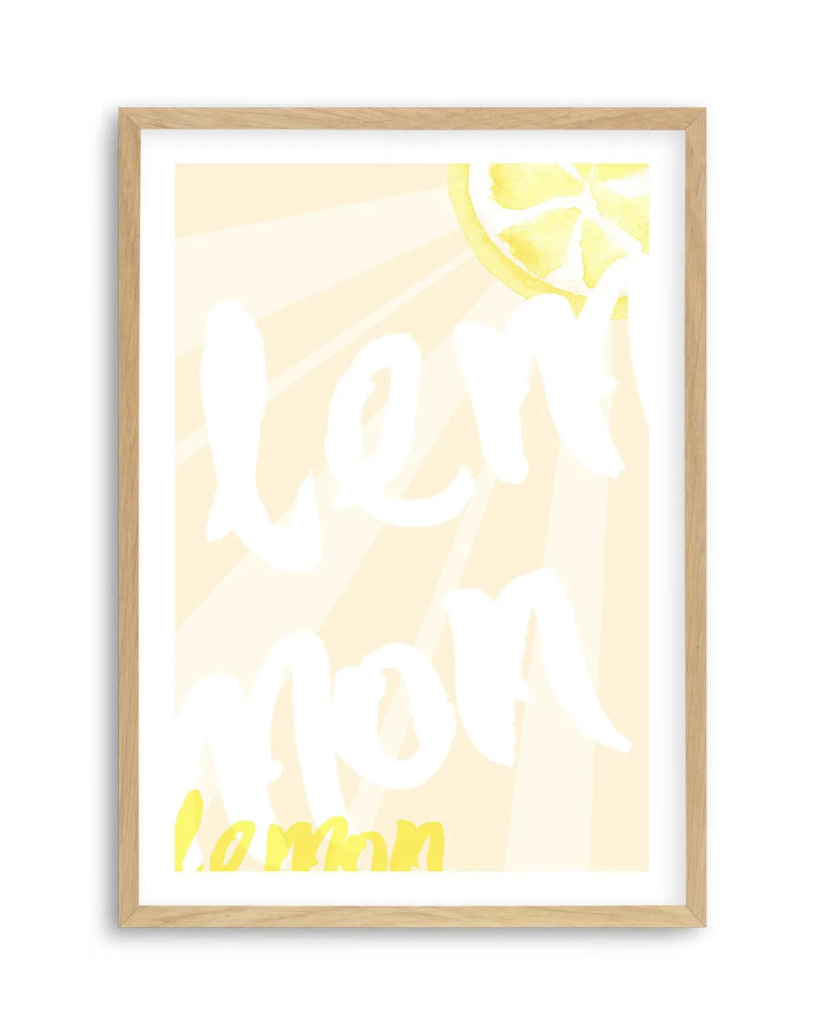 Lemon Yellow Sun Art Print-PRINT-Olive et Oriel-Olive et Oriel-A5 | 5.8" x 8.3" | 14.8 x 21cm-Oak-With White Border-Buy-Australian-Art-Prints-Online-with-Olive-et-Oriel-Your-Artwork-Specialists-Austrailia-Decorate-With-Coastal-Photo-Wall-Art-Prints-From-Our-Beach-House-Artwork-Collection-Fine-Poster-and-Framed-Artwork
