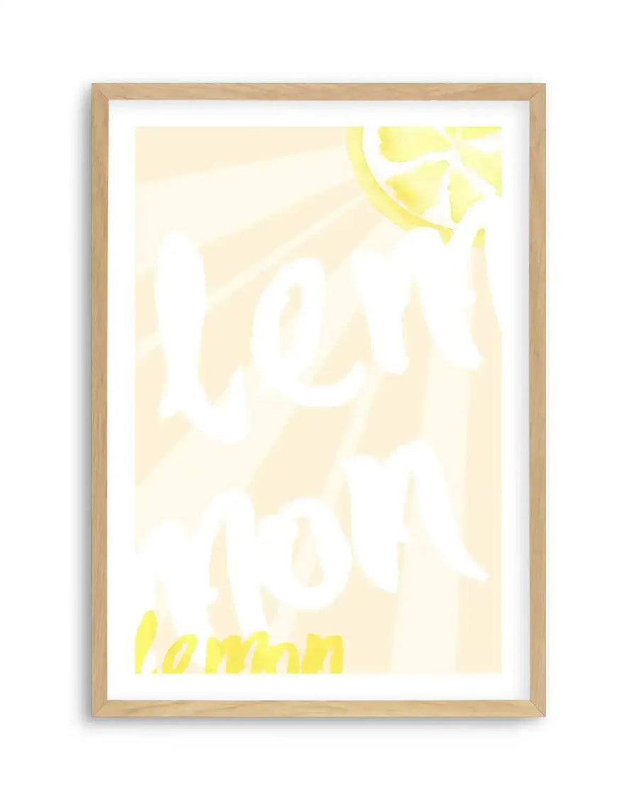 Lemon Yellow Sun Art Print-PRINT-Olive et Oriel-Olive et Oriel-A5 | 5.8" x 8.3" | 14.8 x 21cm-Oak-With White Border-Buy-Australian-Art-Prints-Online-with-Olive-et-Oriel-Your-Artwork-Specialists-Austrailia-Decorate-With-Coastal-Photo-Wall-Art-Prints-From-Our-Beach-House-Artwork-Collection-Fine-Poster-and-Framed-Artwork