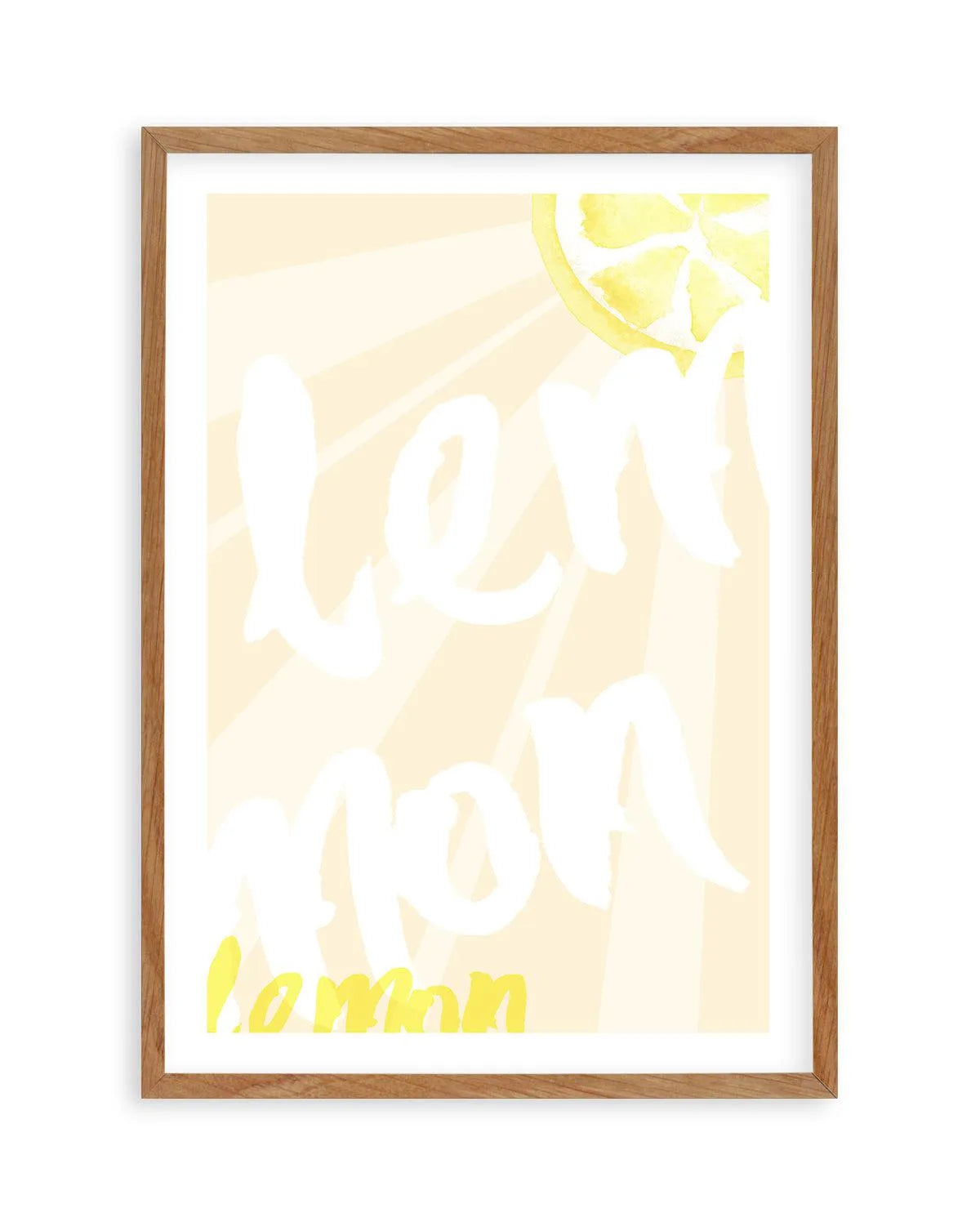 Lemon Yellow Sun Art Print-PRINT-Olive et Oriel-Olive et Oriel-50x70 cm | 19.6" x 27.5"-Walnut-With White Border-Buy-Australian-Art-Prints-Online-with-Olive-et-Oriel-Your-Artwork-Specialists-Austrailia-Decorate-With-Coastal-Photo-Wall-Art-Prints-From-Our-Beach-House-Artwork-Collection-Fine-Poster-and-Framed-Artwork