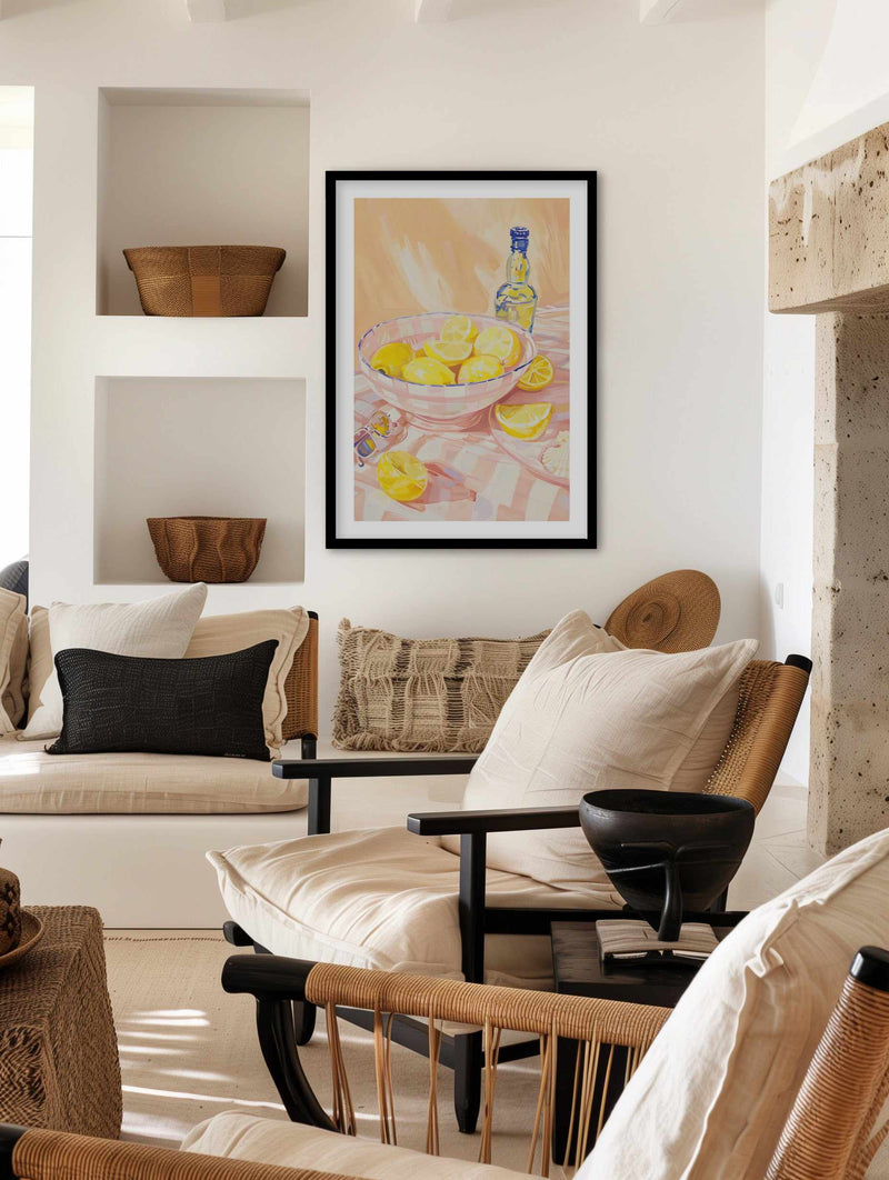 Lemoncello Season | Art Print from Olive et Oriel where you can shop wallpaper and artworks online