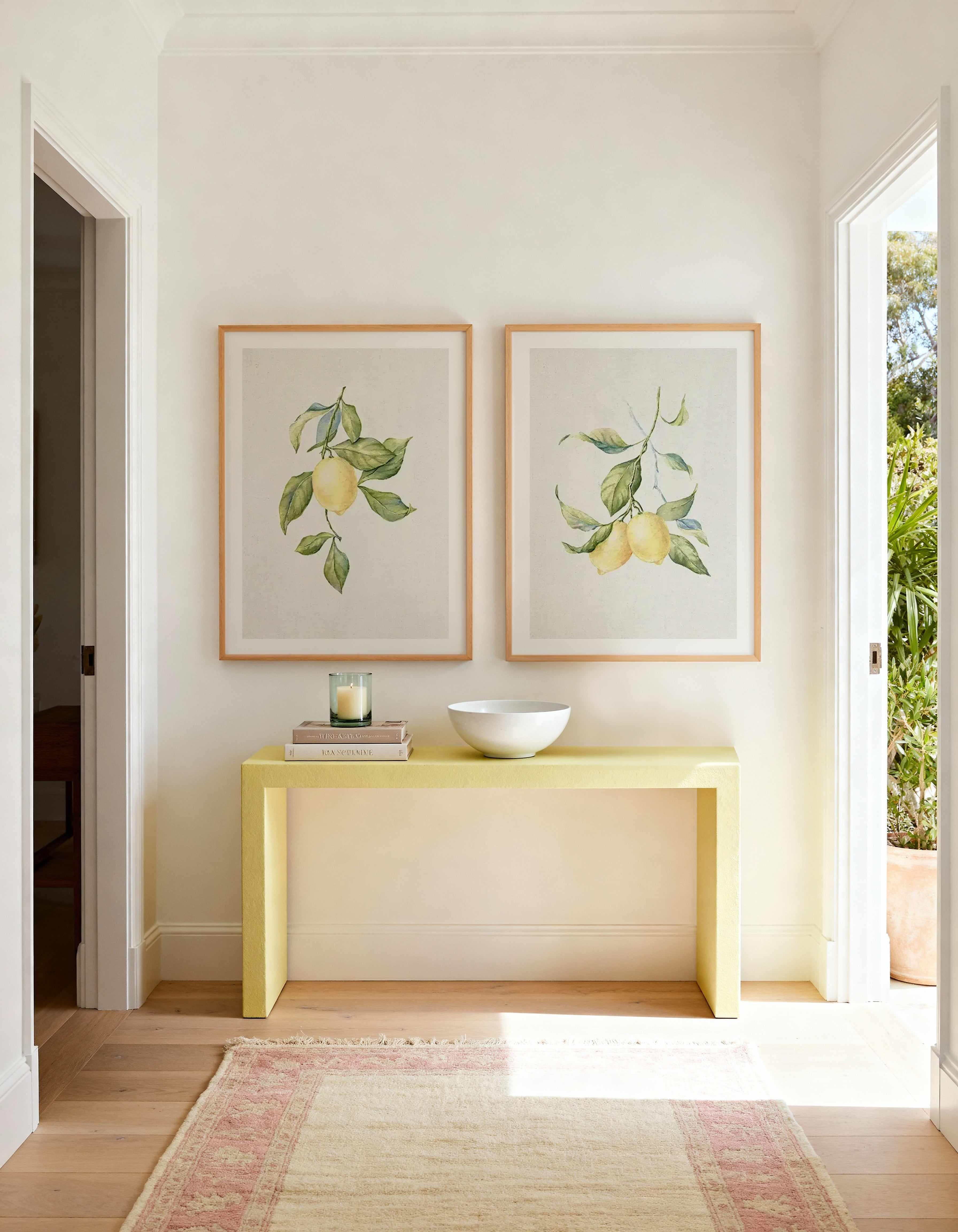 Lemon on Linen I & III Art Print Set of 2 | Matching Wall Art from Olive et Oriel where you can shop wallpaper and artworks online