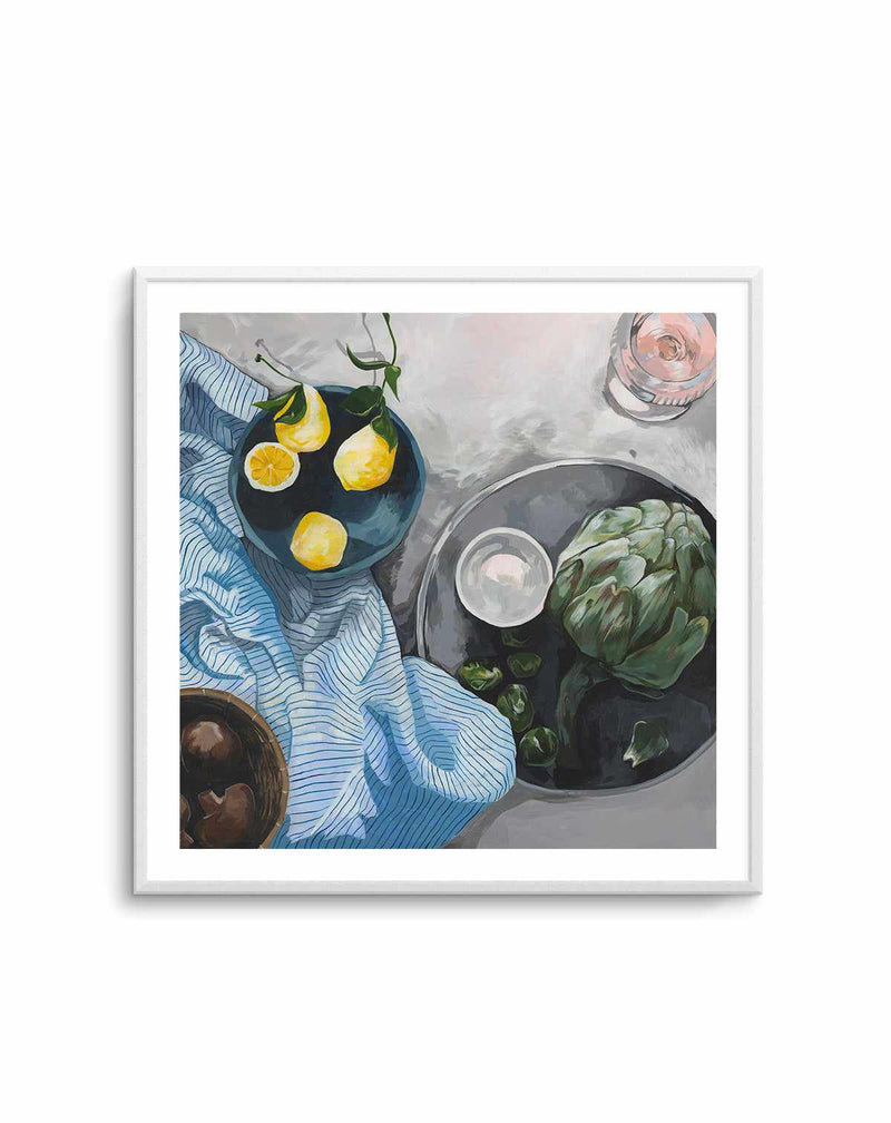 Lemons and Artichokes by Cat Gerke | Art Print