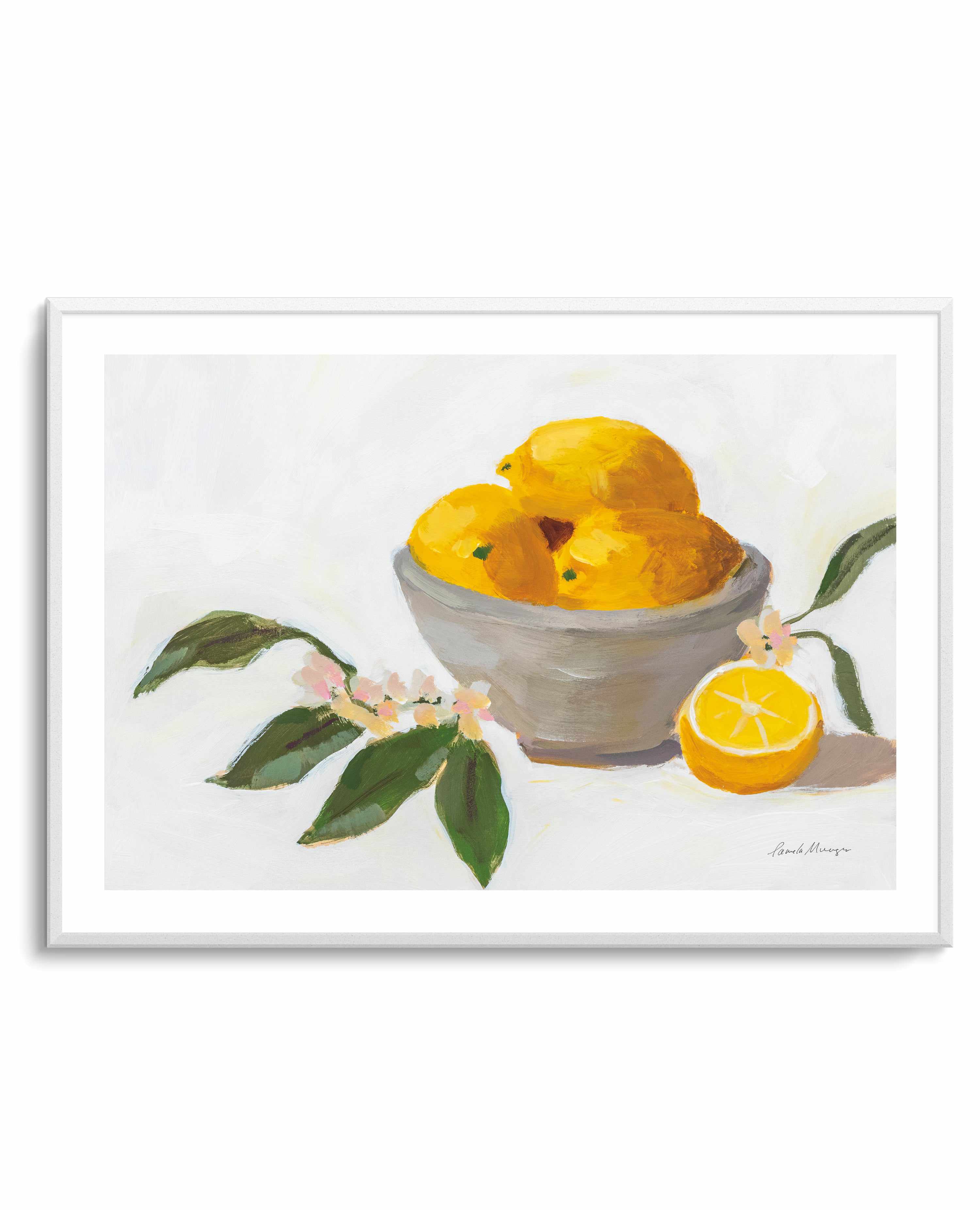 Lemons In Grey | Art Print