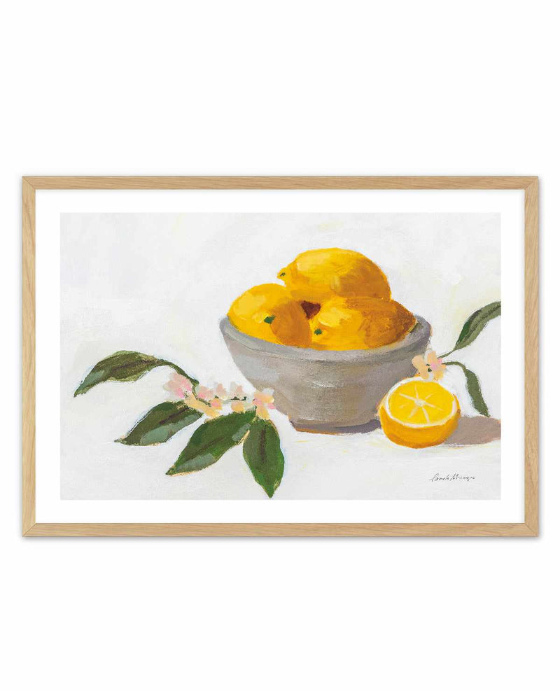 Lemons In Grey | Art Print