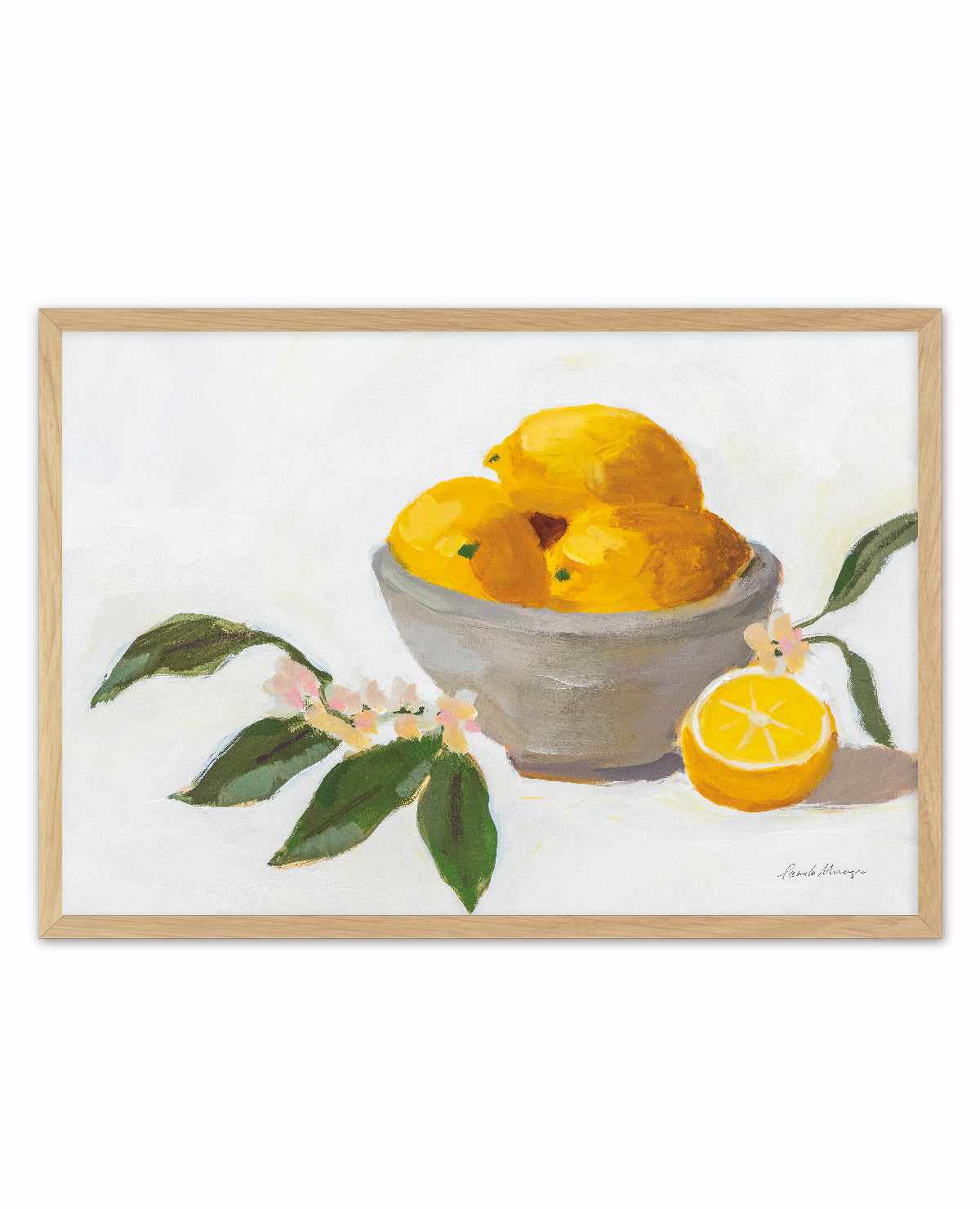 Lemons In Grey | Art Print