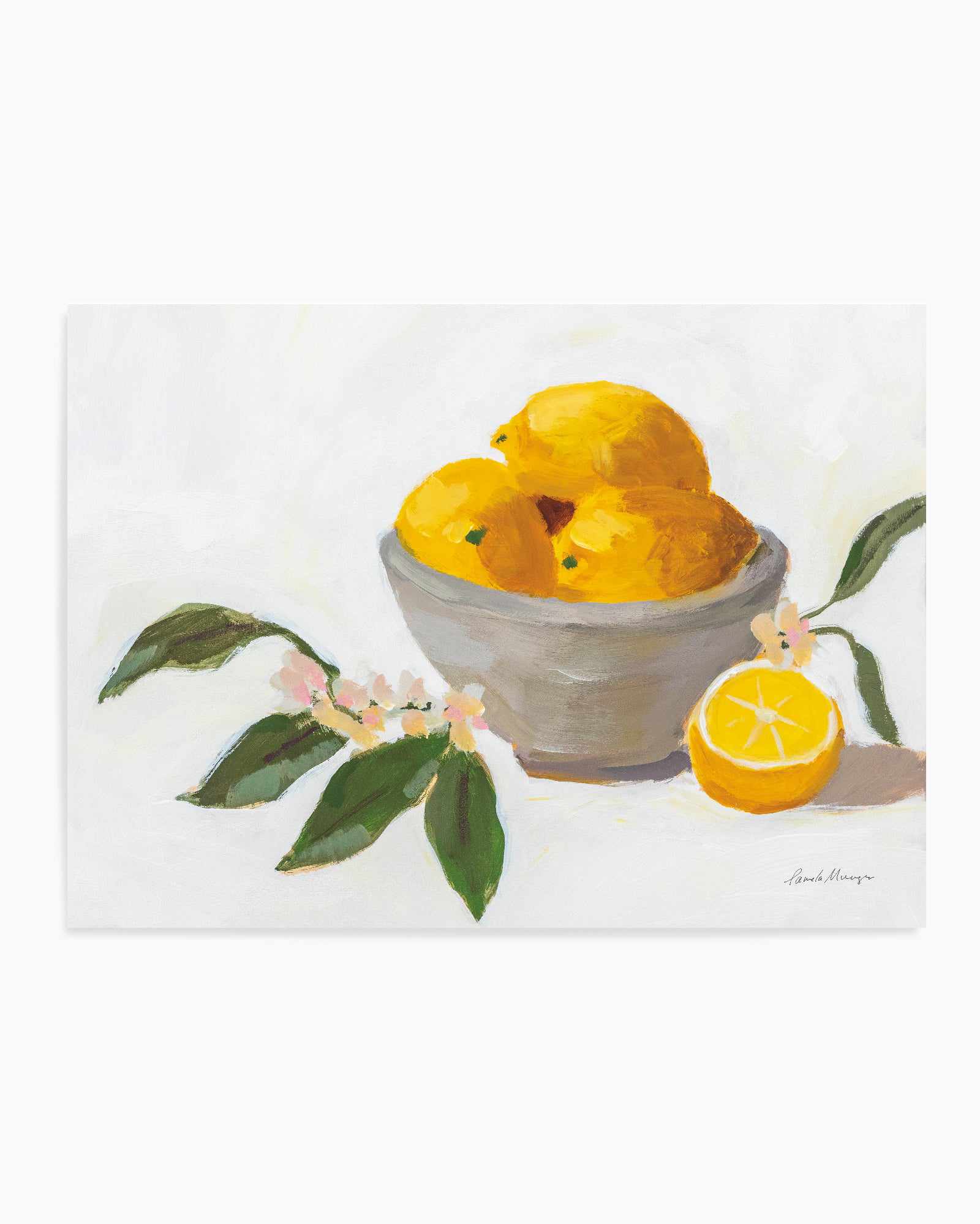 Lemons In Grey | Art Print