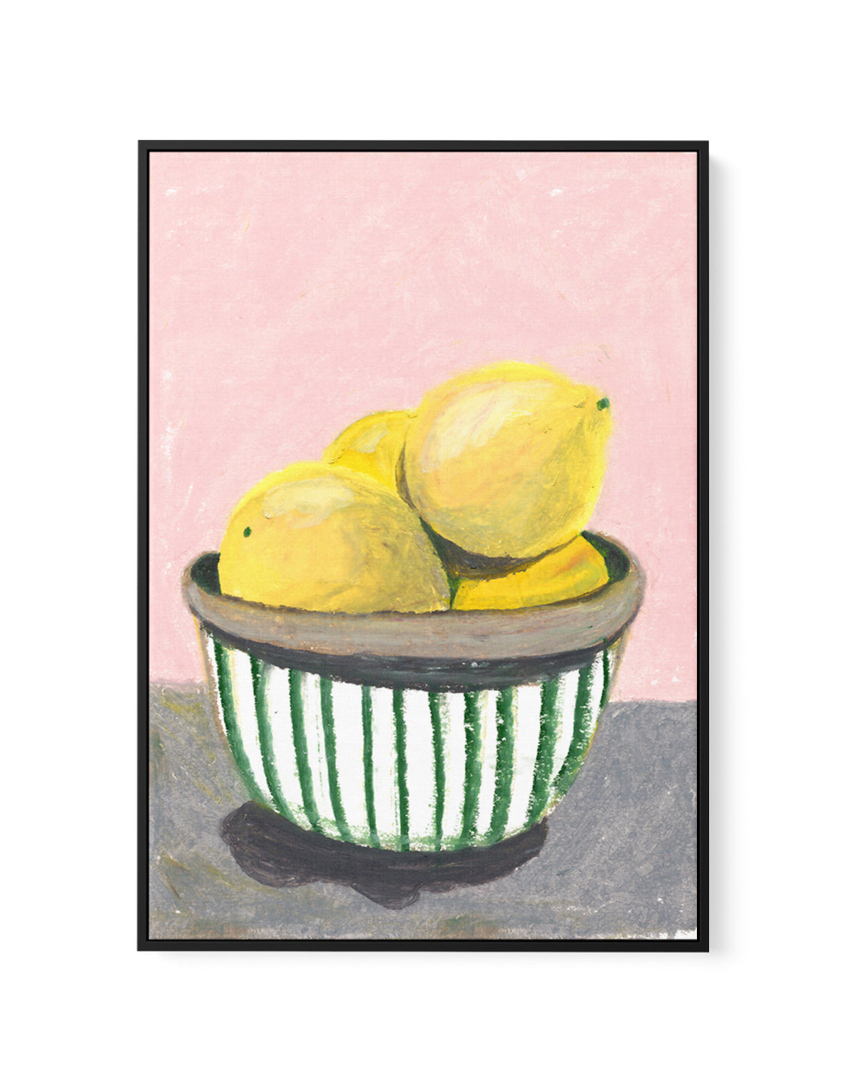 Lemons by Laura Page | Framed Canvas Art Print