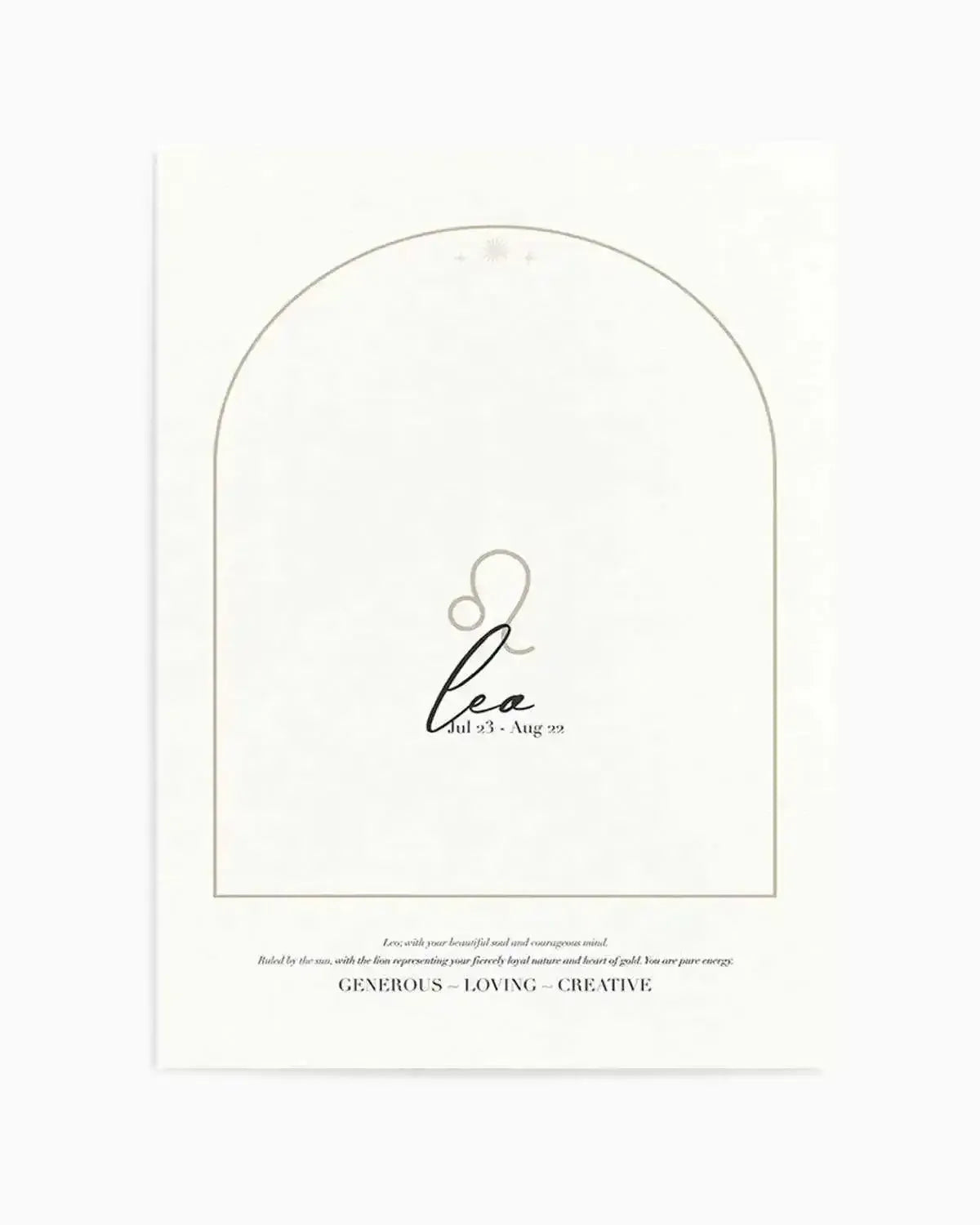 Leo Star Sign Art Print from Olive et Oriel where you can shop wallpaper and artworks online