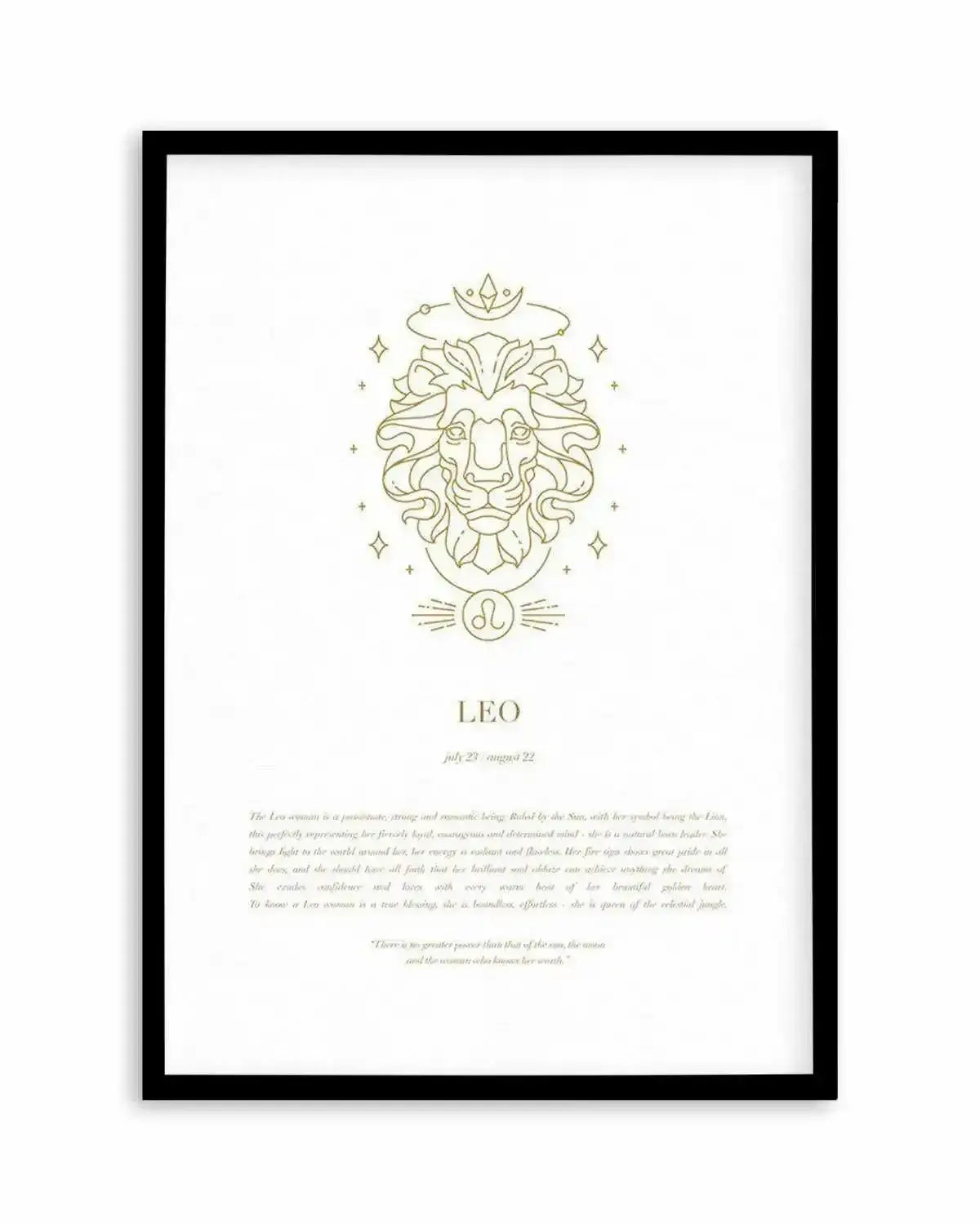 Leo | Celestial Zodiac Art Print from Olive et Oriel where you can shop wallpaper and artworks online