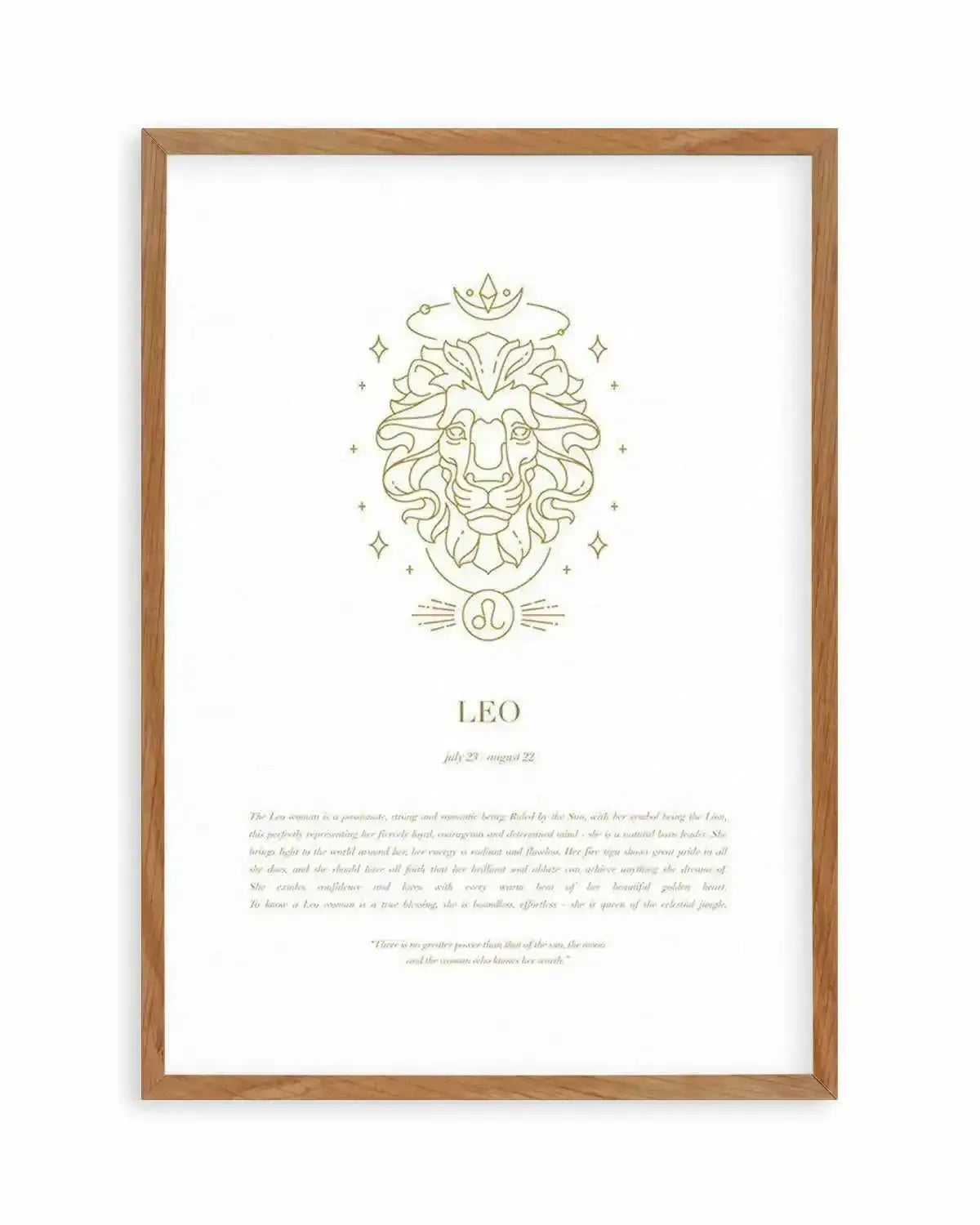 Leo | Celestial Zodiac Art Print from Olive et Oriel where you can shop wallpaper and artworks online