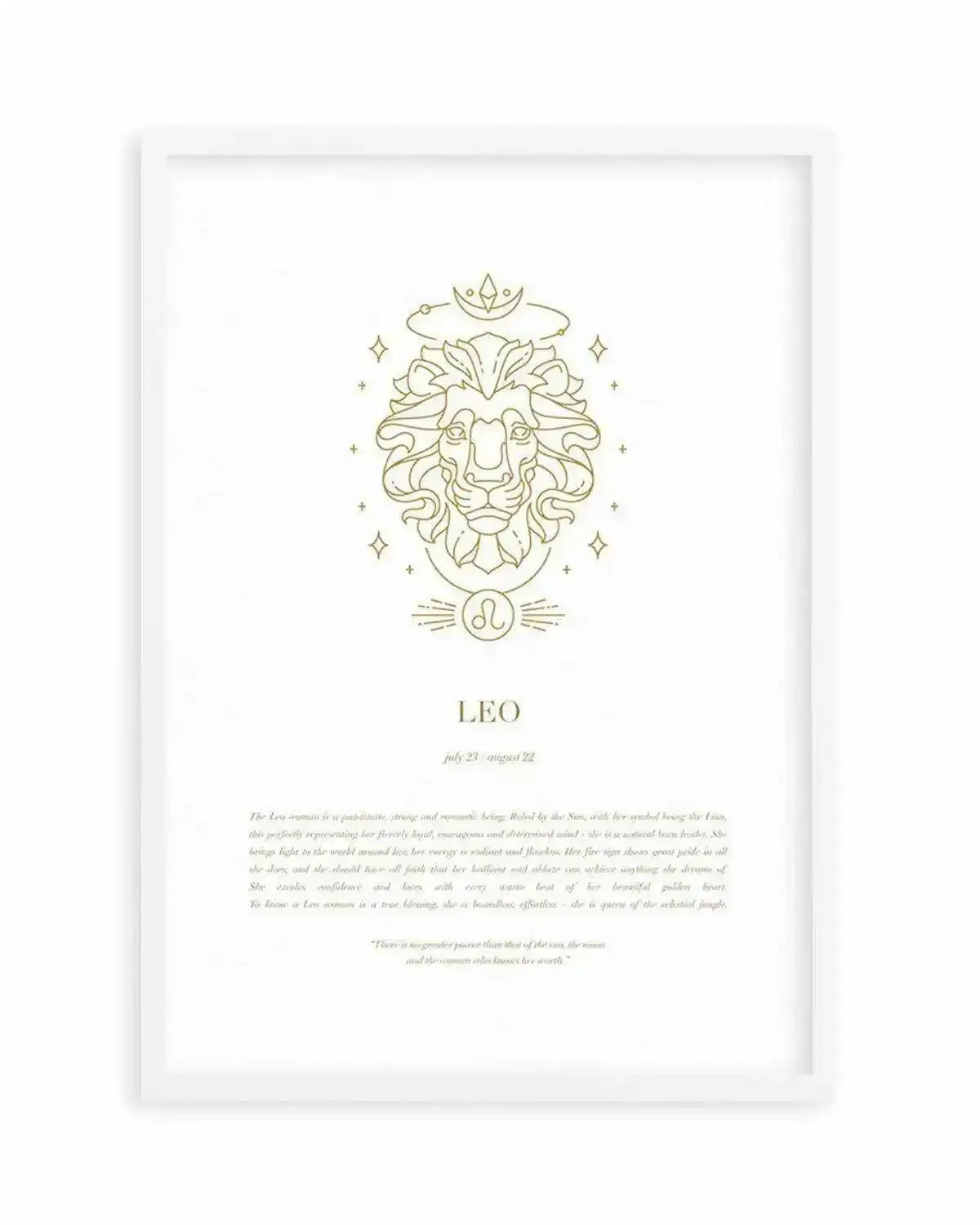 Leo | Celestial Zodiac Art Print from Olive et Oriel where you can shop wallpaper and artworks online