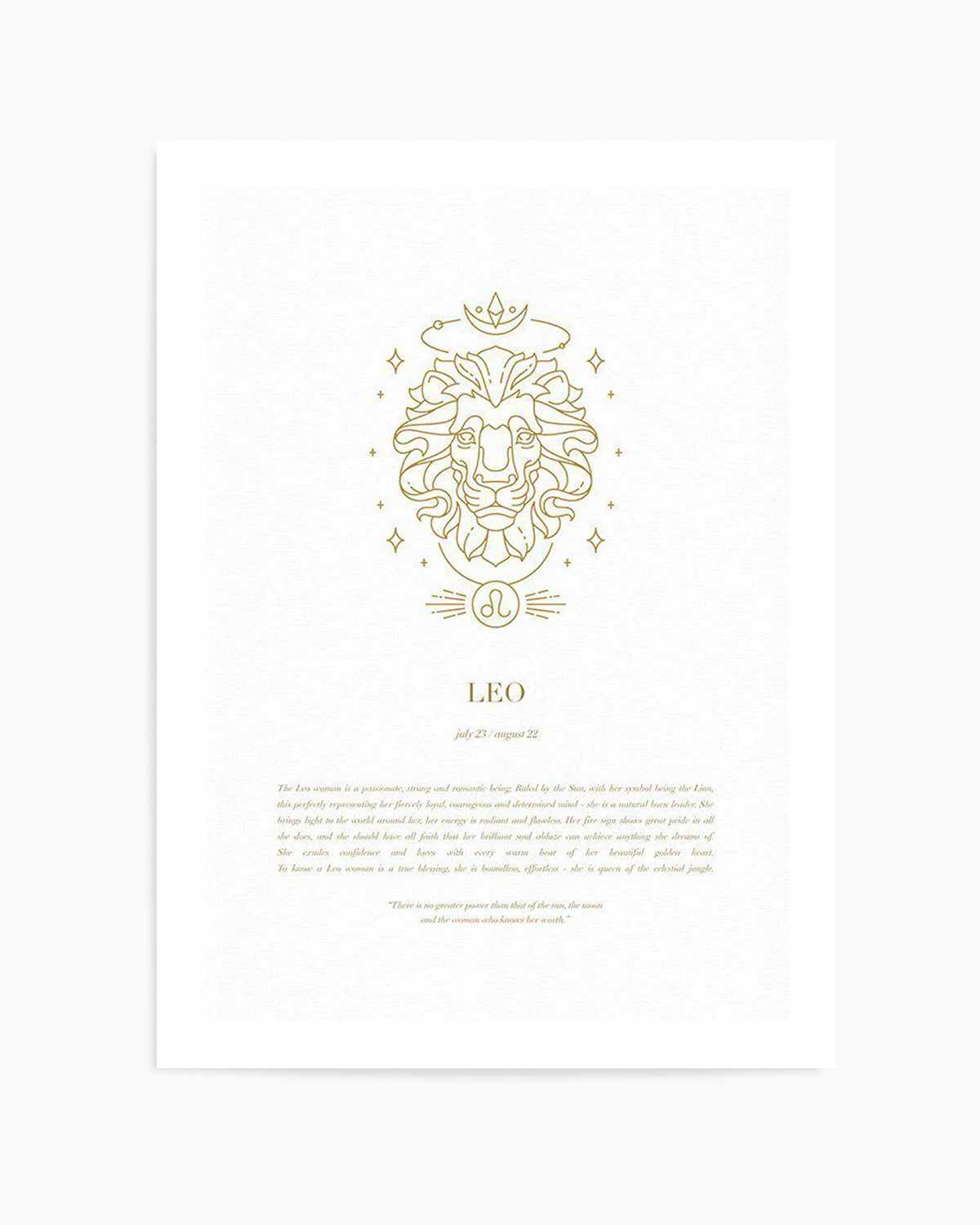 Leo | Celestial Zodiac Art Print