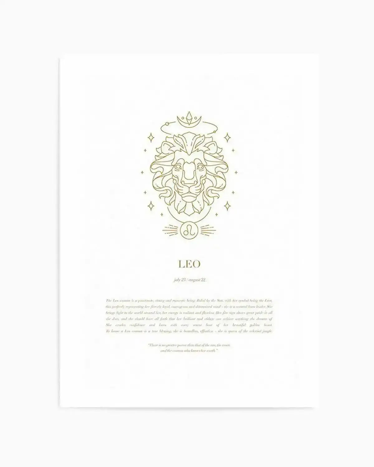Leo | Celestial Zodiac Art Print from Olive et Oriel where you can shop wallpaper and artworks online