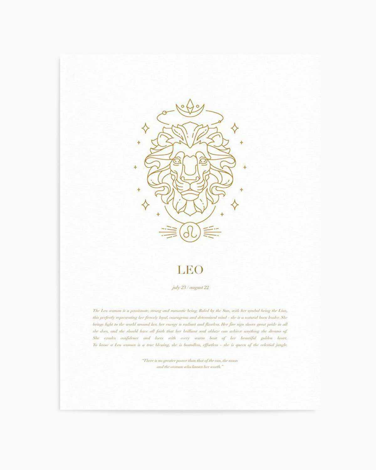 Leo | Celestial Zodiac Art Print