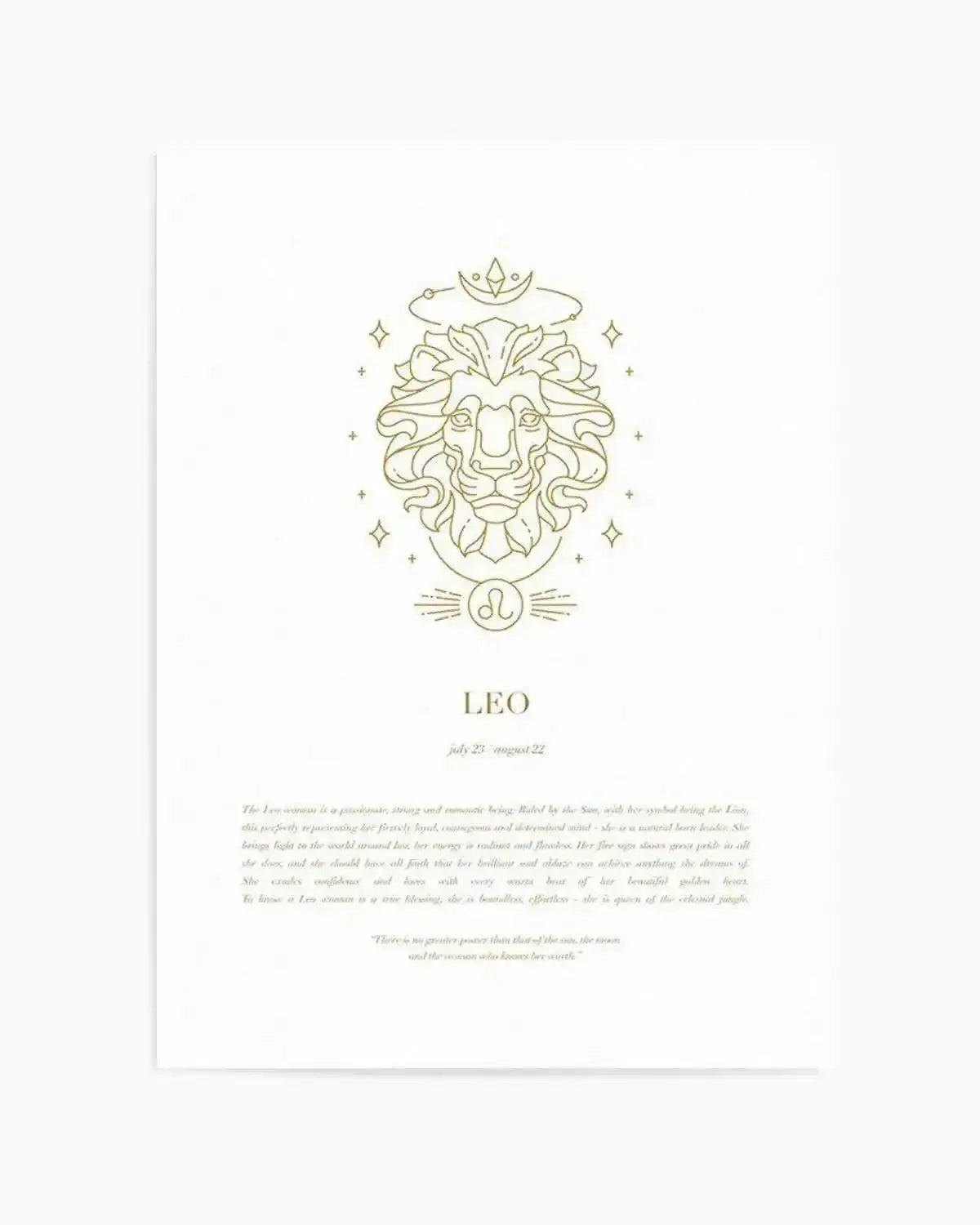 Leo | Celestial Zodiac Art Print from Olive et Oriel where you can shop wallpaper and artworks online