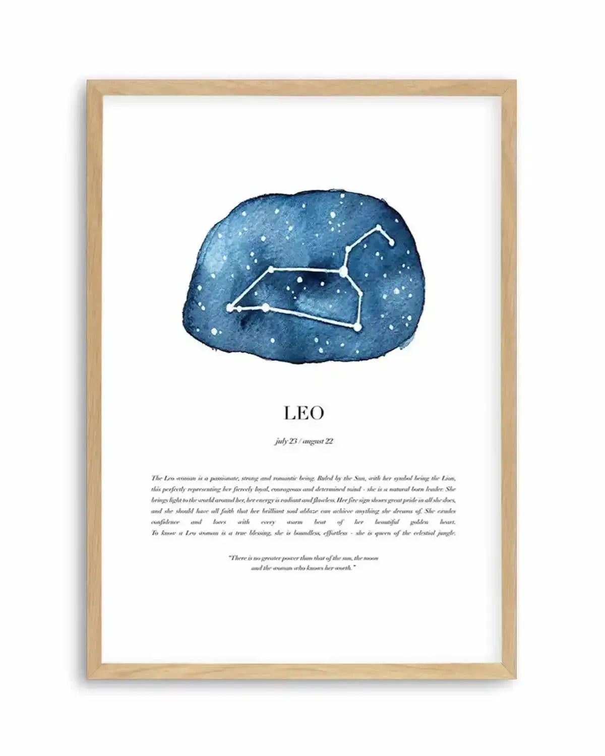 Leo | Watercolour Zodiac Art Print from Olive et Oriel where you can shop wallpaper and artworks online