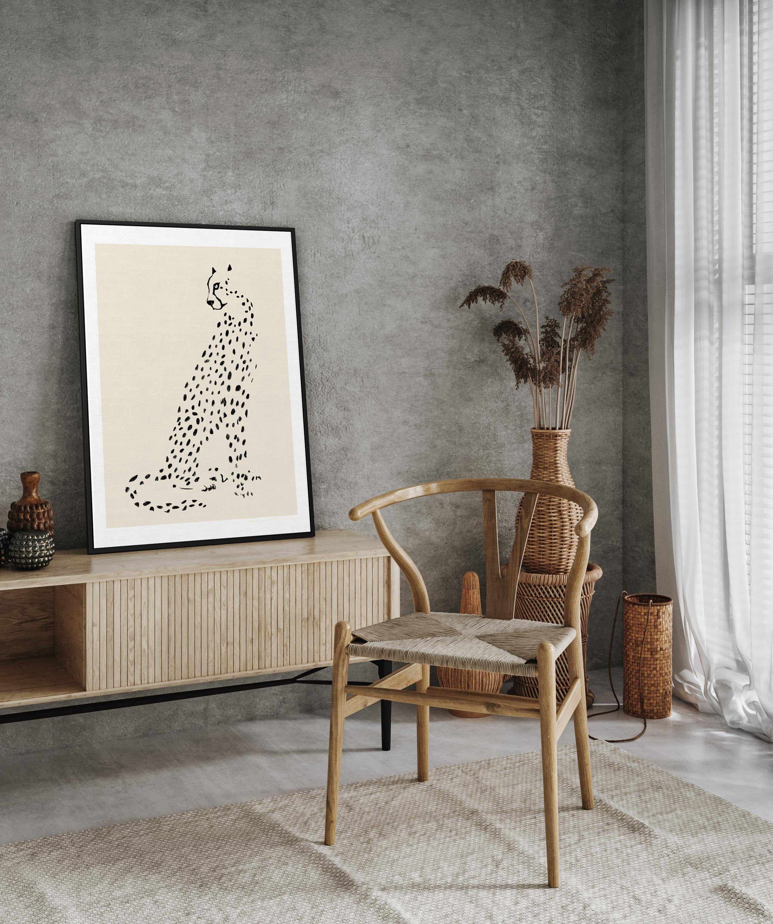 Leopard by Jenny Liz Rome | Framed Canvas Art Print