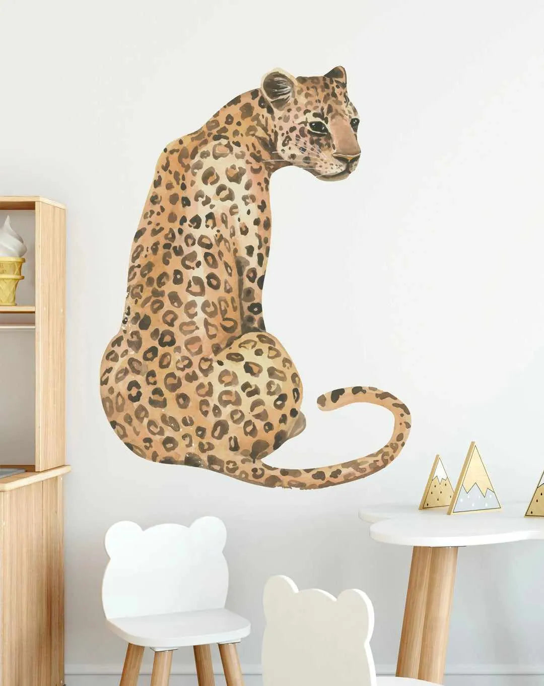 Leopard Decal-Decals-Olive et Oriel-Decorate your kids bedroom wall decor with removable wall decals, these fabric kids decals are a great way to add colour and update your children's bedroom. Available as girls wall decals or boys wall decals, there are also nursery decals.