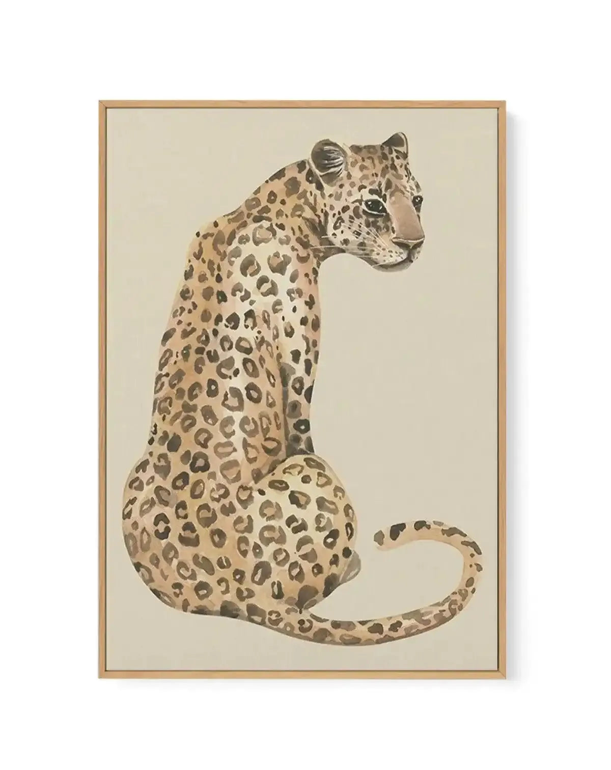 Leopard in Watercolor I | Framed Canvas-CANVAS-You can shop wall art online with Olive et Oriel for everything from abstract art to fun kids wall art. Our beautiful modern art prints and canvas art are available from large canvas prints to wall art paintings and our proudly Australian artwork collection offers only the highest quality framed large wall art and canvas art Australia - You can buy fashion photography prints or Hampton print posters and paintings on canvas from Olive et Oriel and ha