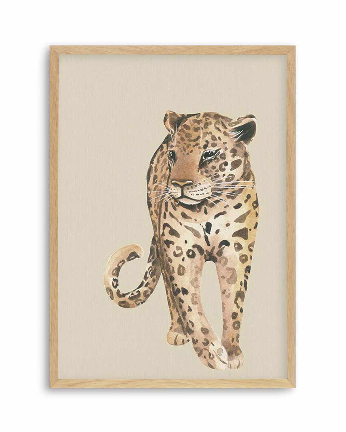 Leopard in Watercolor II Art Print