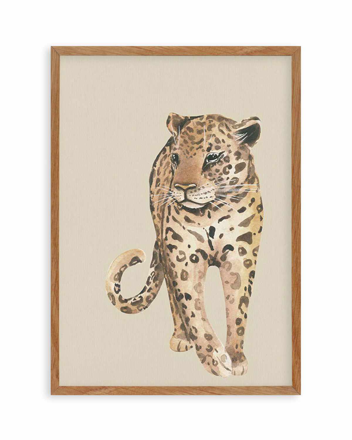 Leopard in Watercolor II Art Print