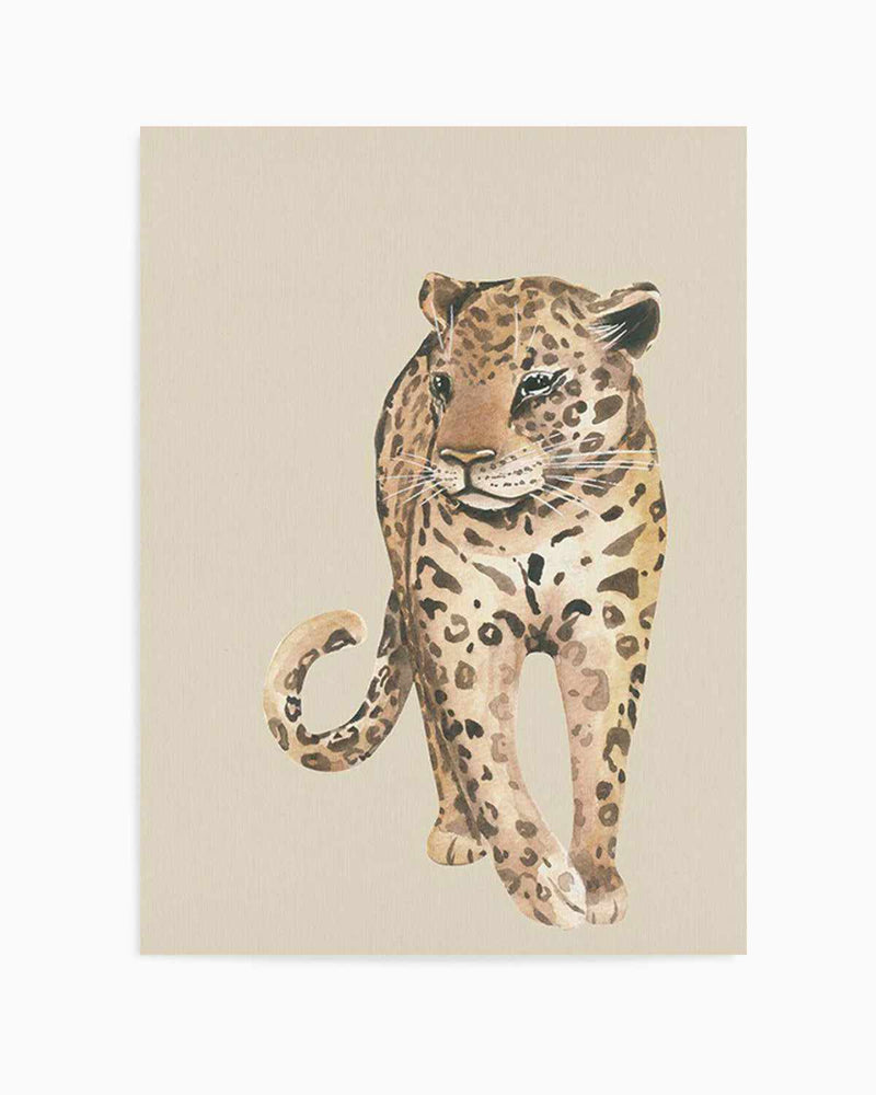 Leopard in Watercolor II Art Print