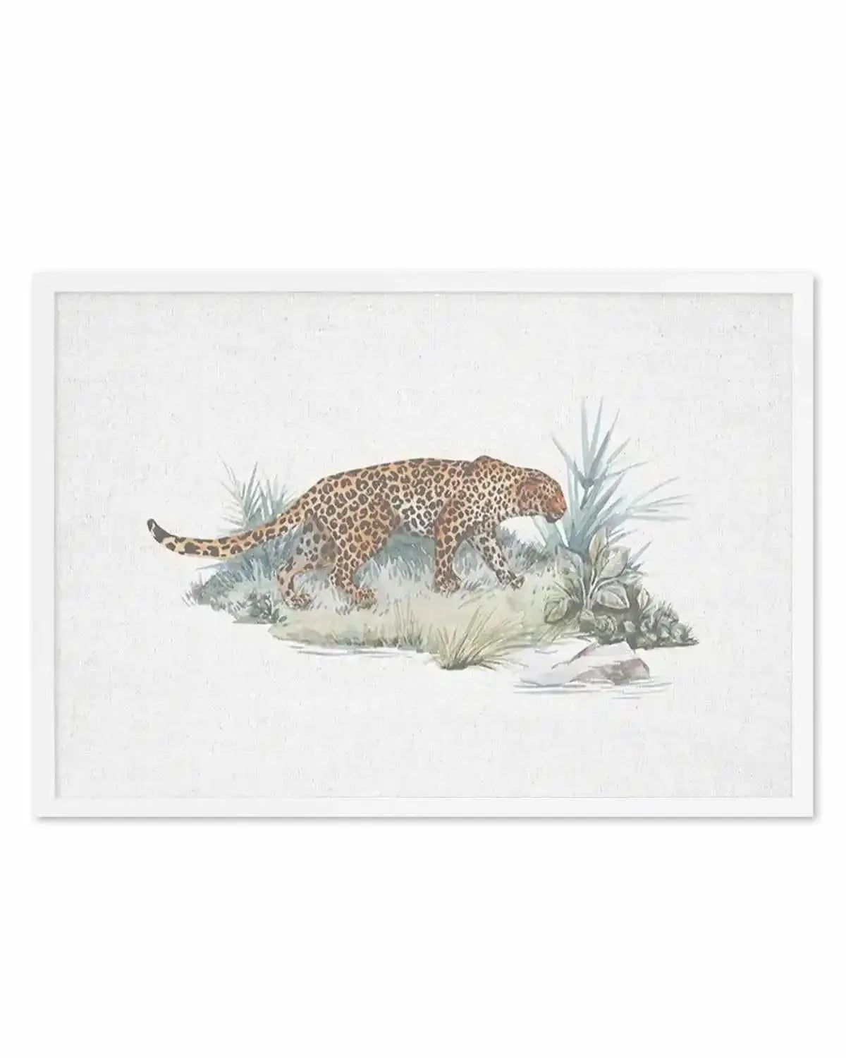 Leopard on Linen Art Print from Olive et Oriel where you can shop wallpaper and artworks online