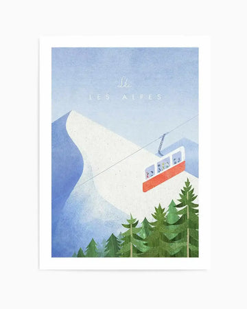 Les Alpes by Henry Rivers Art Print from Olive et Oriel where you can shop wallpaper and artworks online