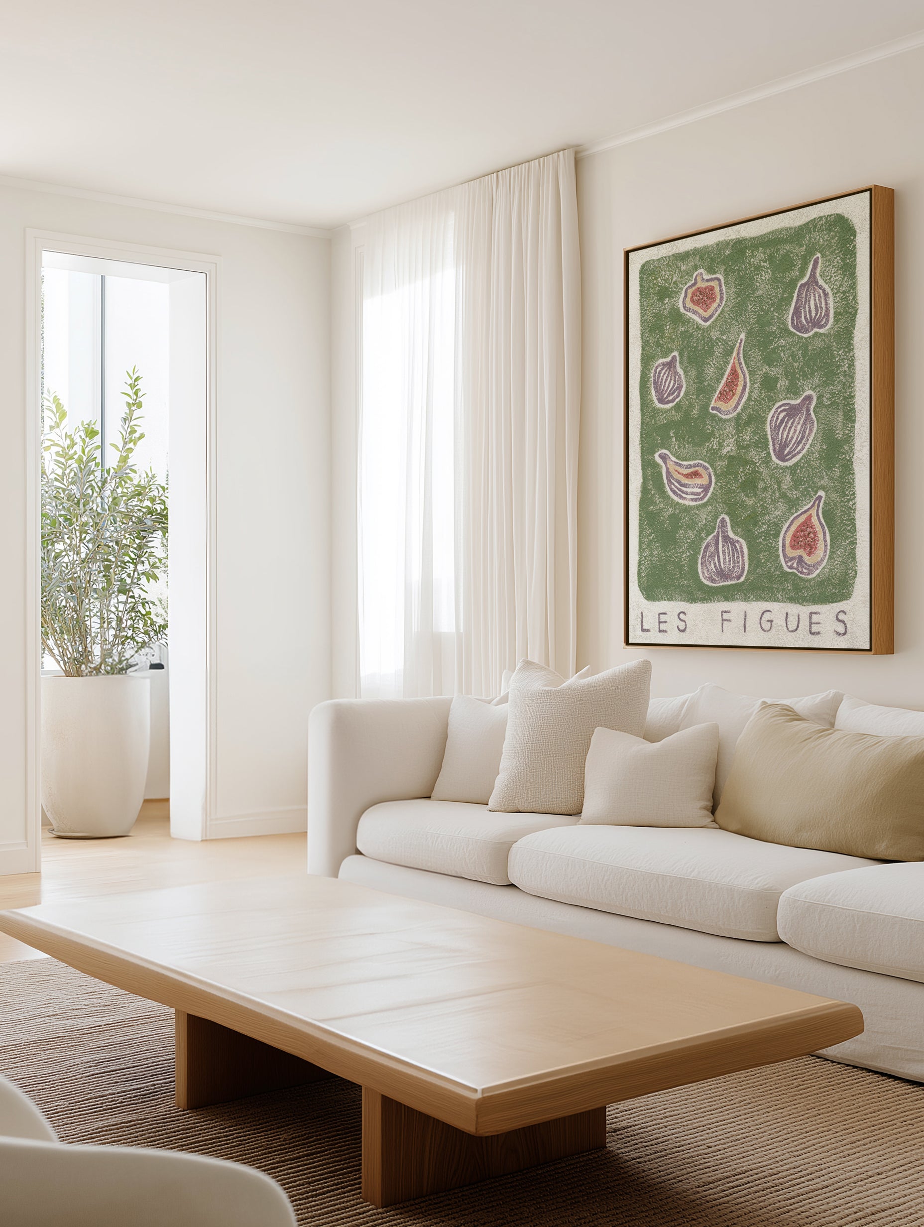 Les Figues by Julie Celina | Framed Canvas Art Print from Olive et Oriel where you can shop wallpaper and artworks online