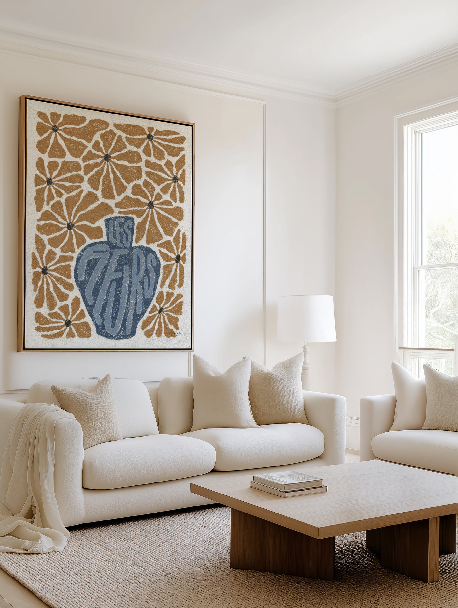 Les Fleurs l by Julie Celina | Framed Canvas Art Print from Olive et Oriel where you can shop wallpaper and artworks online