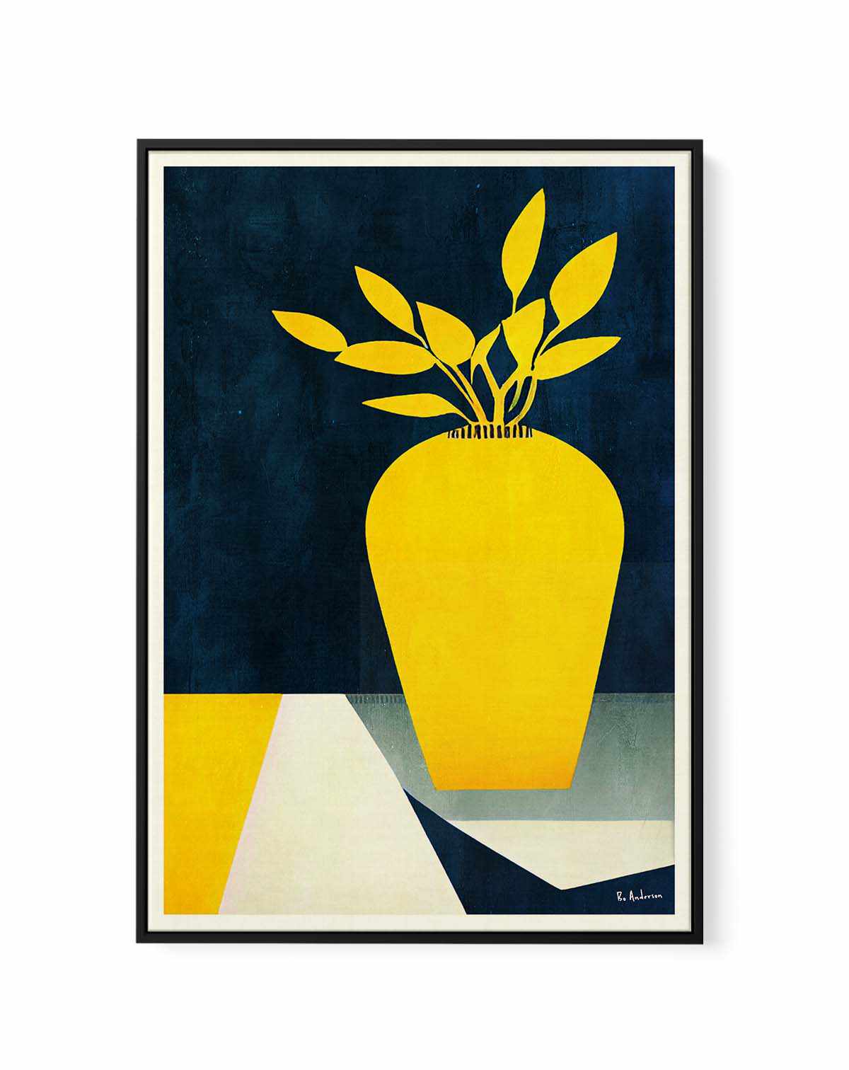 Les Fleurs Jaunes by Bo Anderson | Framed Canvas Art Print from Olive et Oriel where you can shop wallpaper and artworks online
