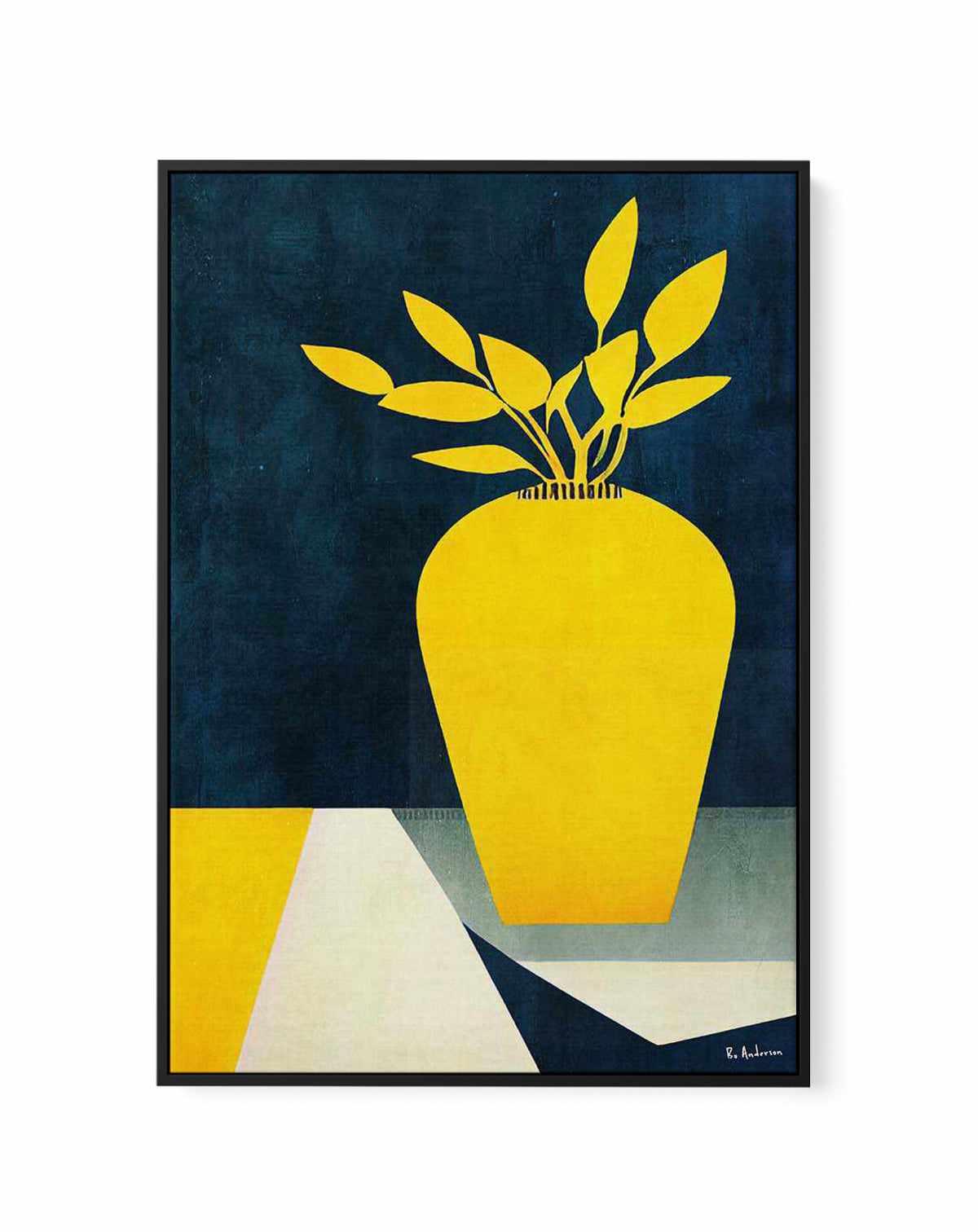 Les Fleurs Jaunes by Bo Anderson | Framed Canvas Art Print