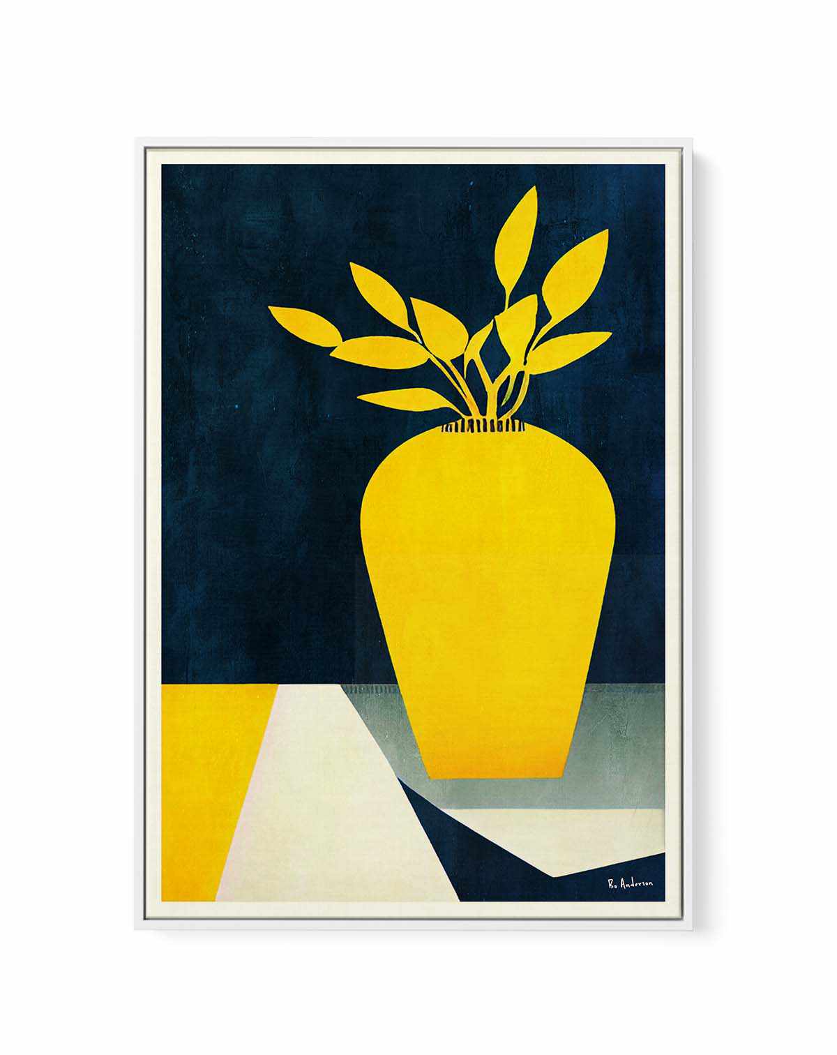 Les Fleurs Jaunes by Bo Anderson | Framed Canvas Art Print from Olive et Oriel where you can shop wallpaper and artworks online
