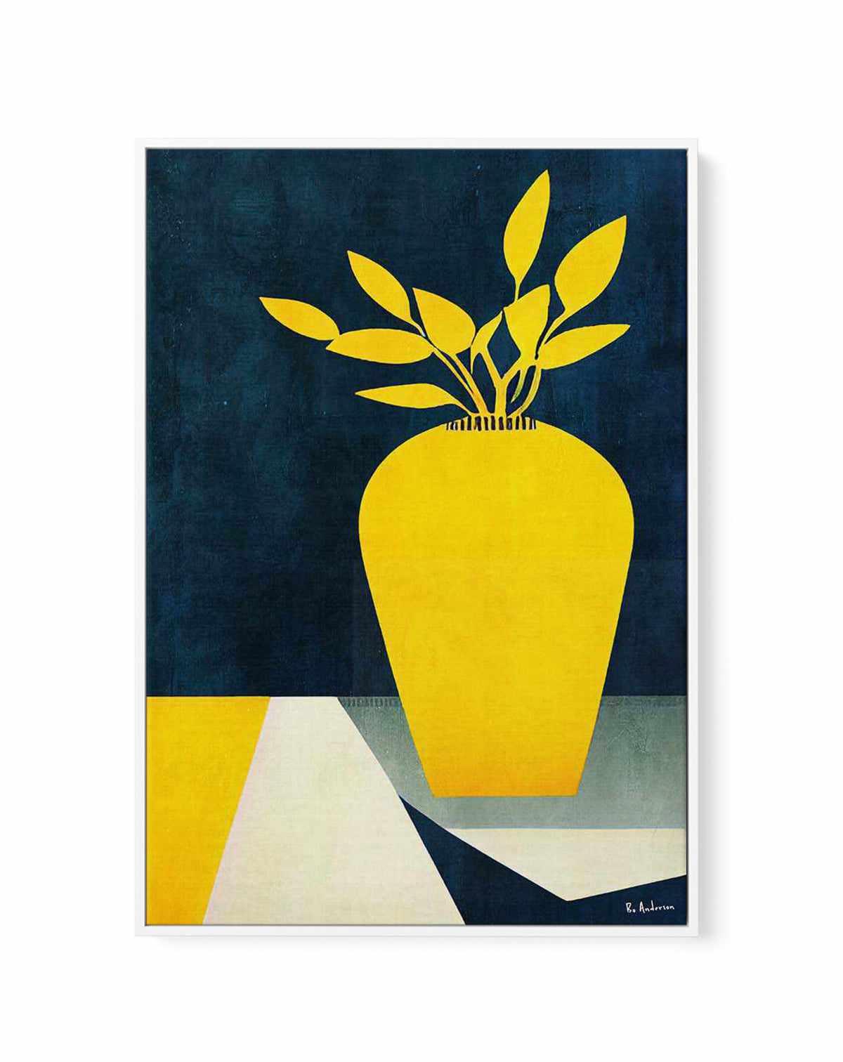 Les Fleurs Jaunes by Bo Anderson | Framed Canvas Art Print