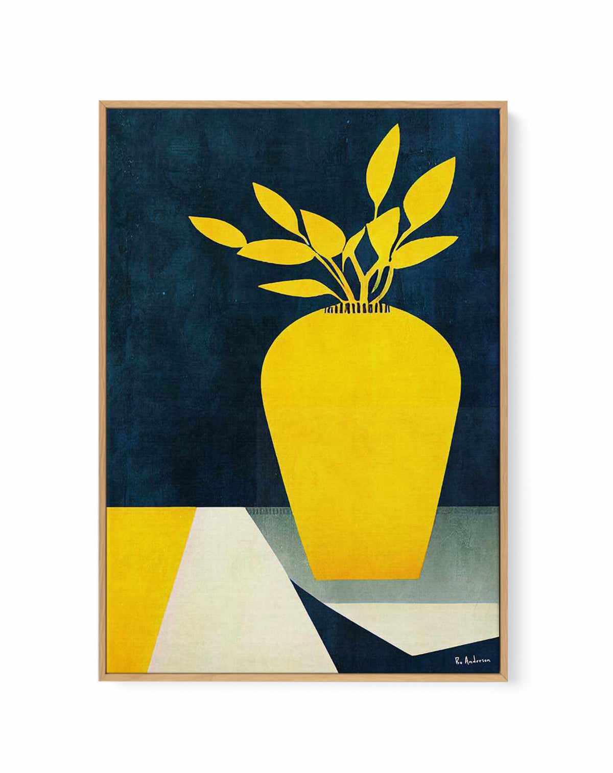 Les Fleurs Jaunes by Bo Anderson | Framed Canvas Art Print