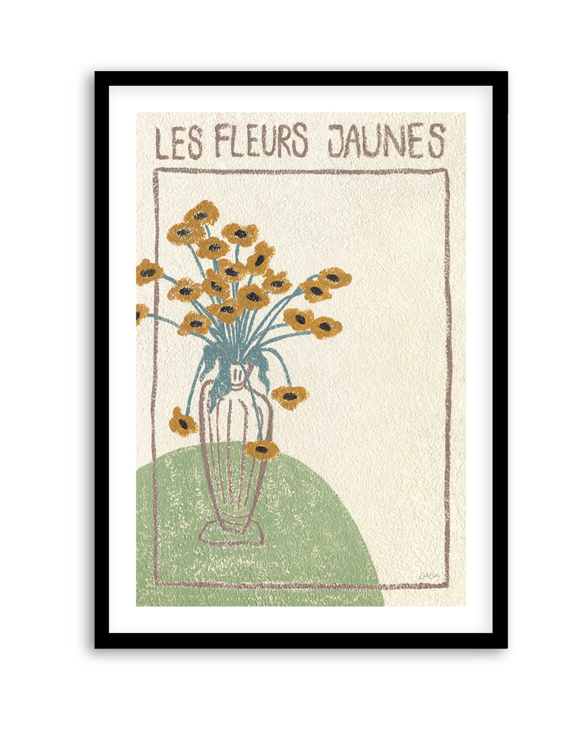 Les Fleurs Jaunes by Julie Celina | Art Print from Olive et Oriel where you can shop wallpaper and artworks online
