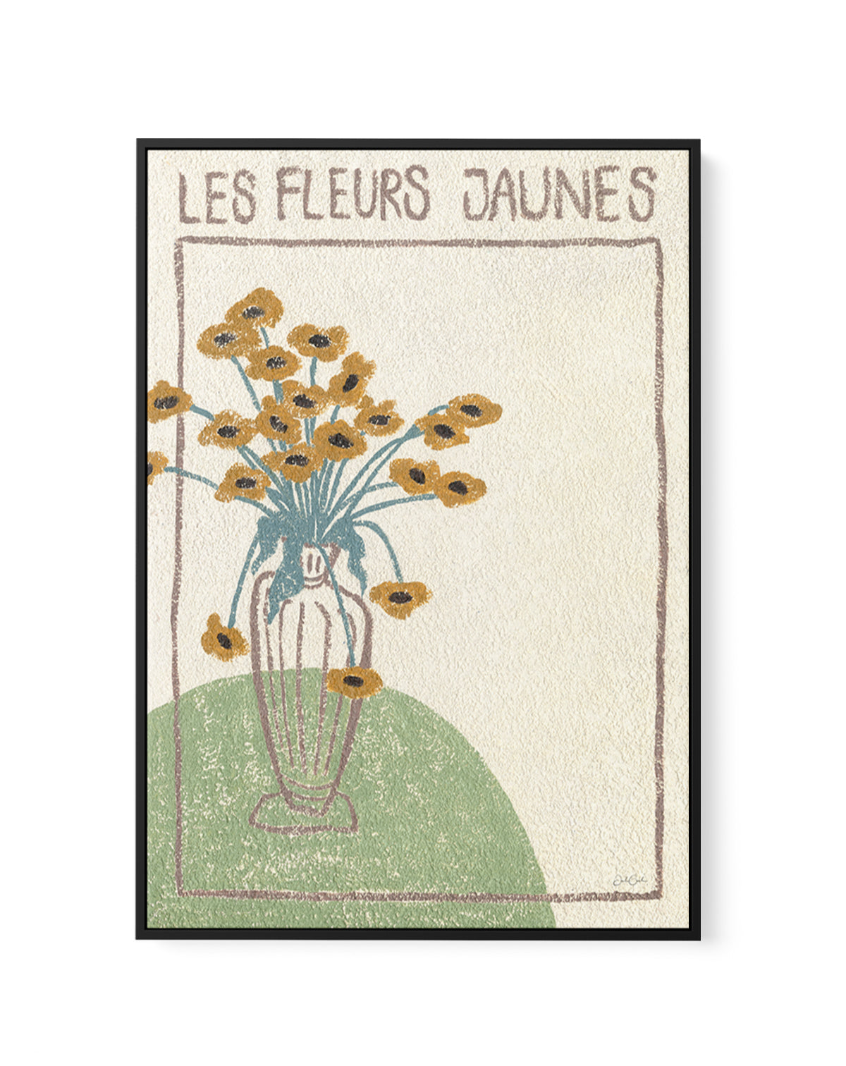 Les Fleurs Jaunes by Julie Celina | Framed Canvas Art Print from Olive et Oriel where you can shop wallpaper and artworks online