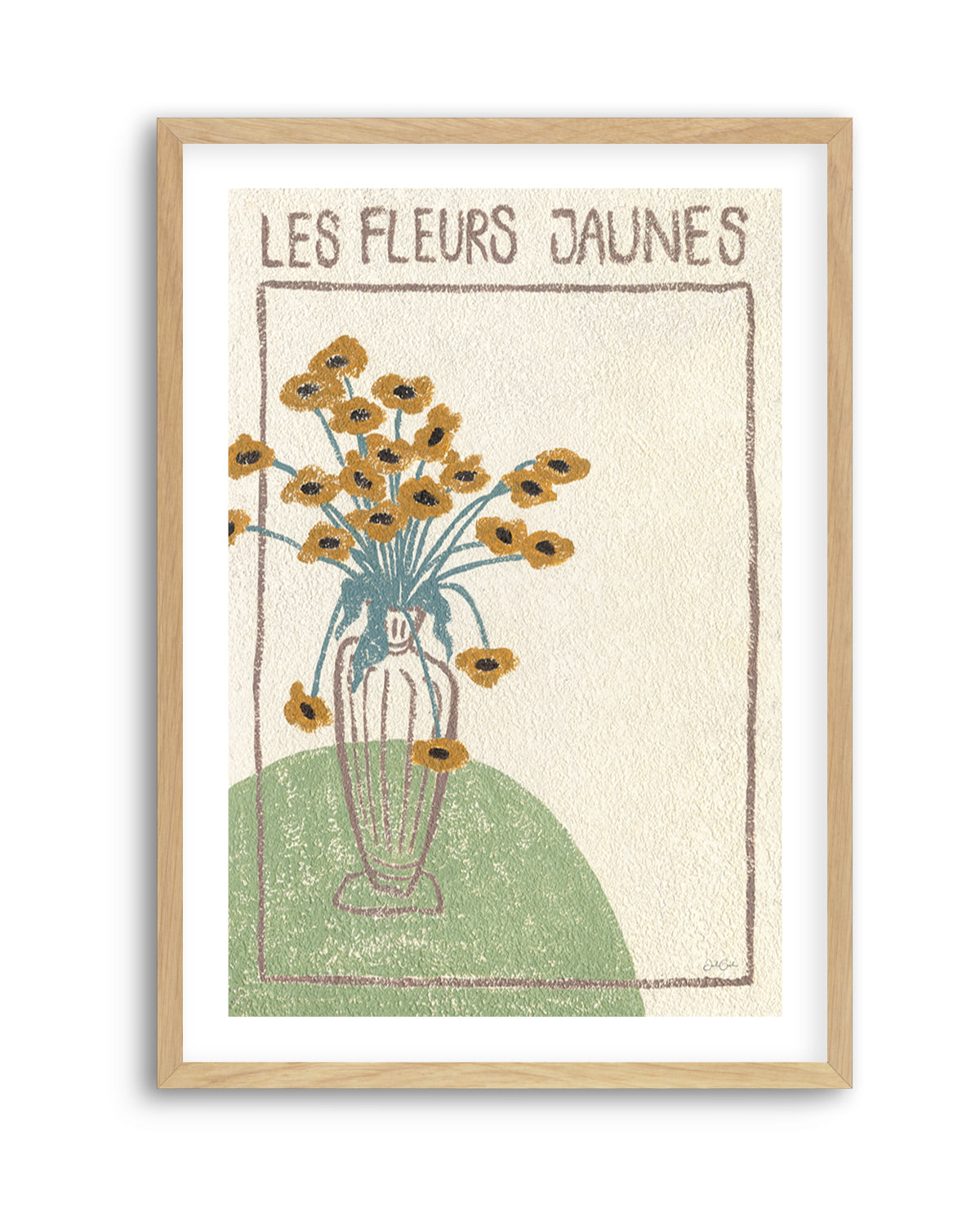 Les Fleurs Jaunes by Julie Celina | Art Print from Olive et Oriel where you can shop wallpaper and artworks online