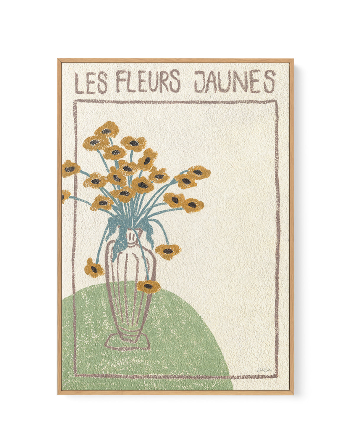 Les Fleurs Jaunes by Julie Celina | Framed Canvas Art Print from Olive et Oriel where you can shop wallpaper and artworks online