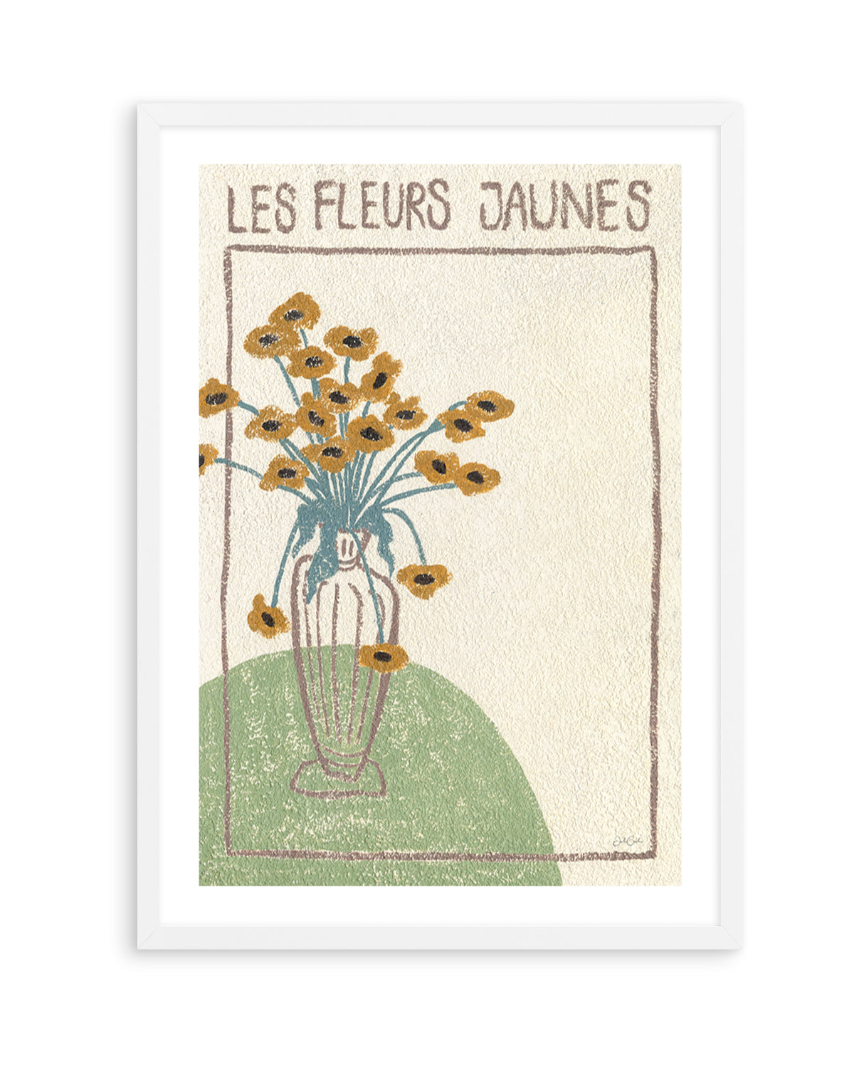 Les Fleurs Jaunes by Julie Celina | Art Print from Olive et Oriel where you can shop wallpaper and artworks online