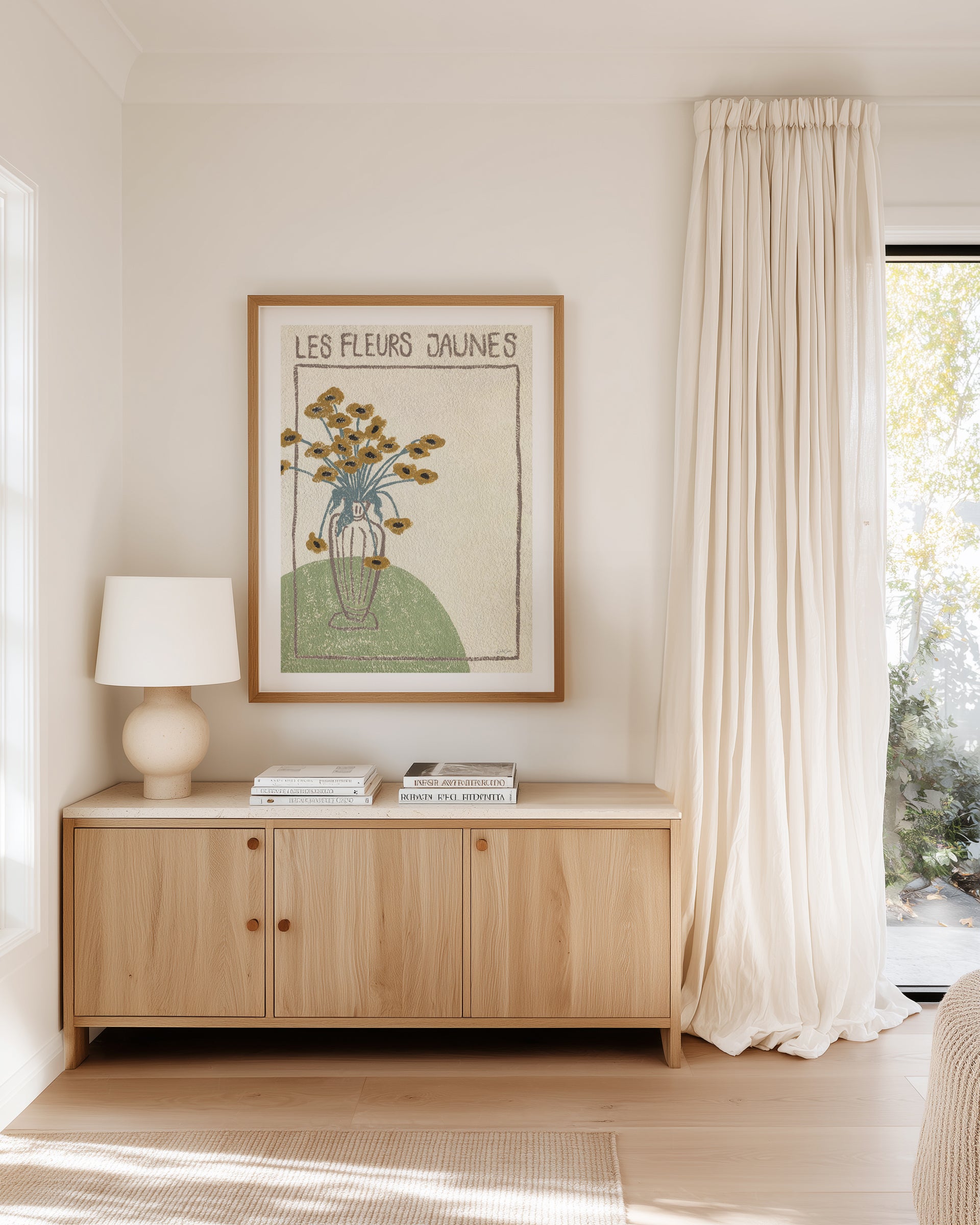 Les Fleurs Jaunes by Julie Celina | Art Print from Olive et Oriel where you can shop wallpaper and artworks online