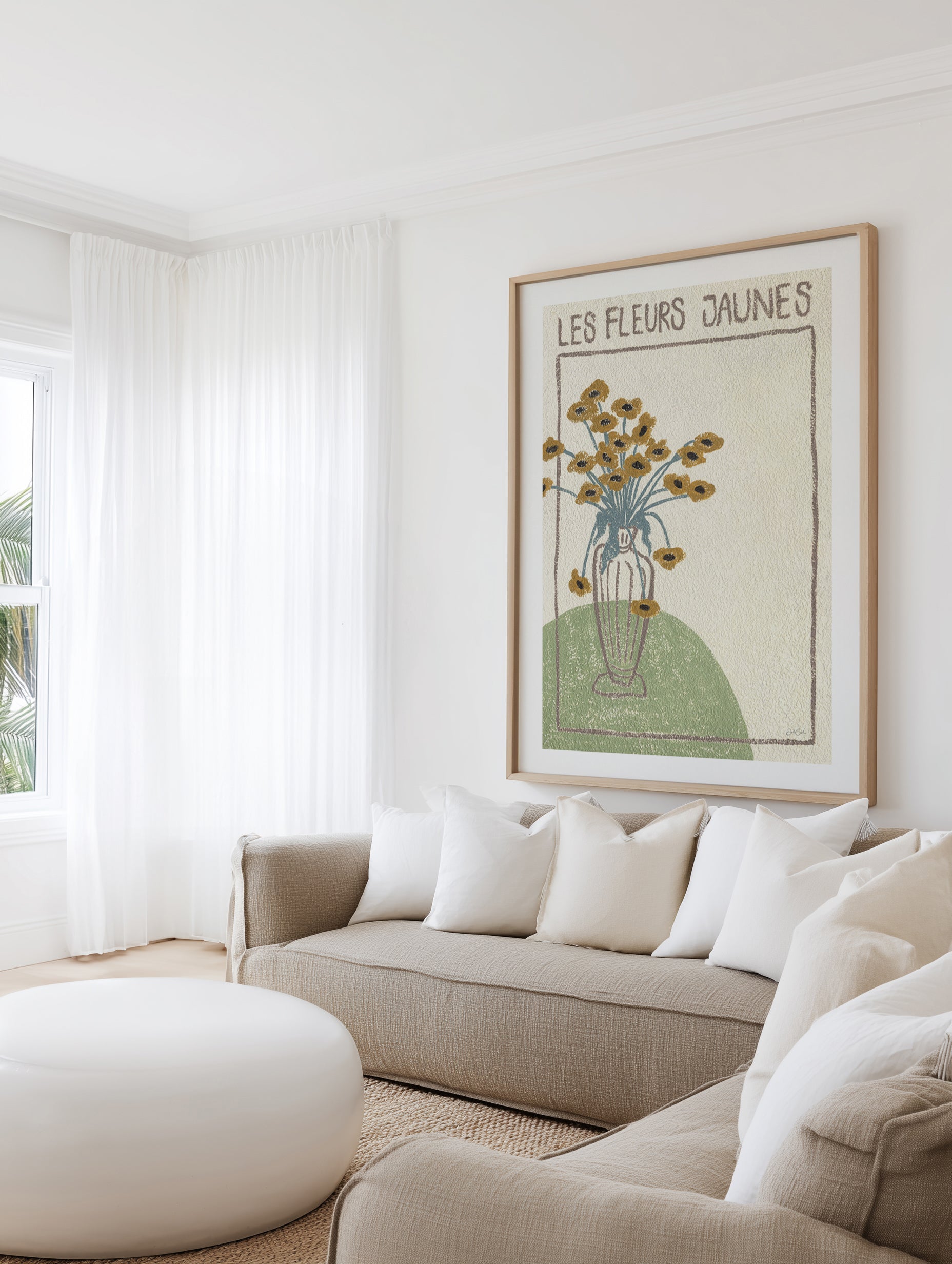 Les Fleurs Jaunes by Julie Celina | Art Print from Olive et Oriel where you can shop wallpaper and artworks online