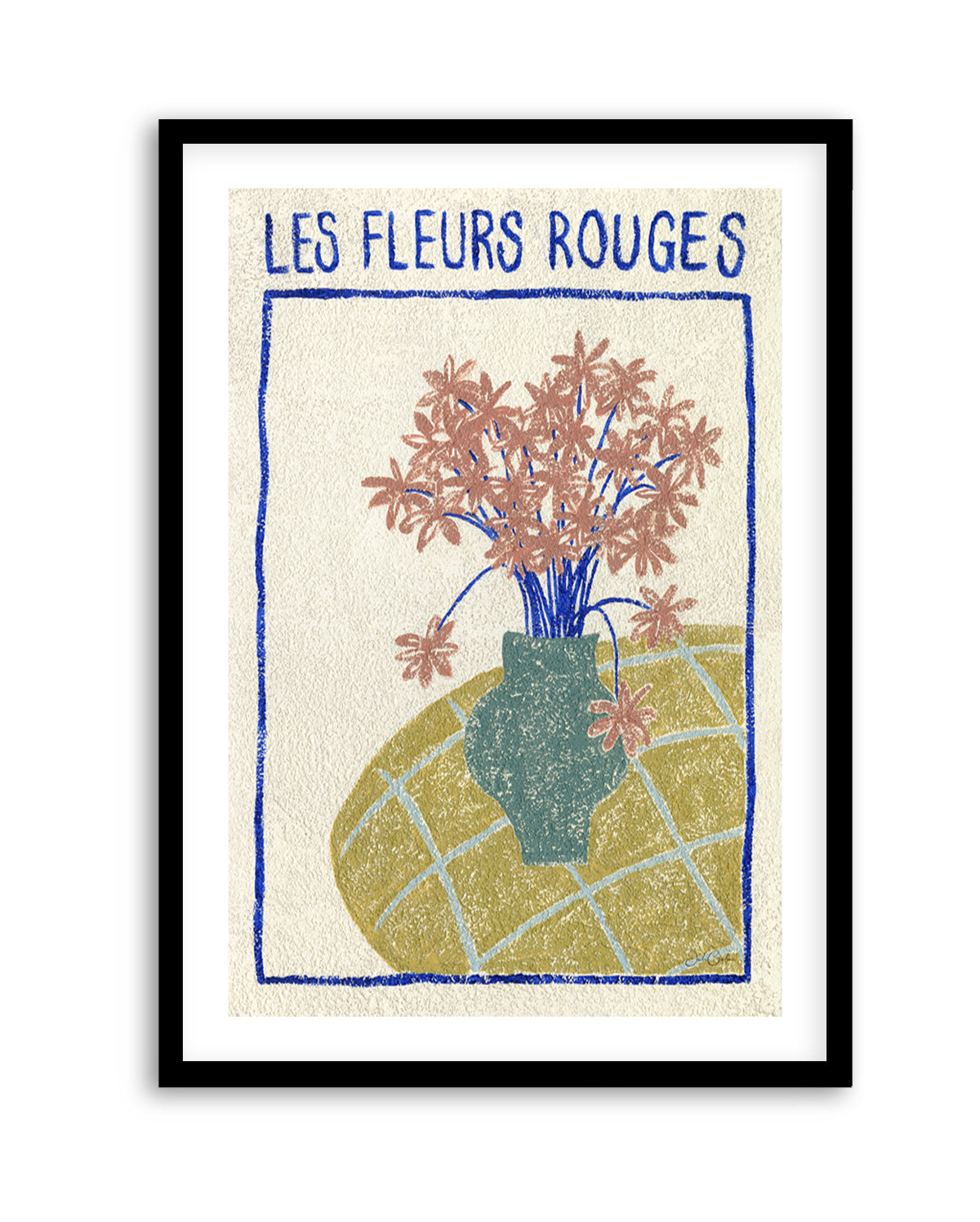 Les Fleurs Rouges by Julie Celina | Art Print from Olive et Oriel where you can shop wallpaper and artworks online