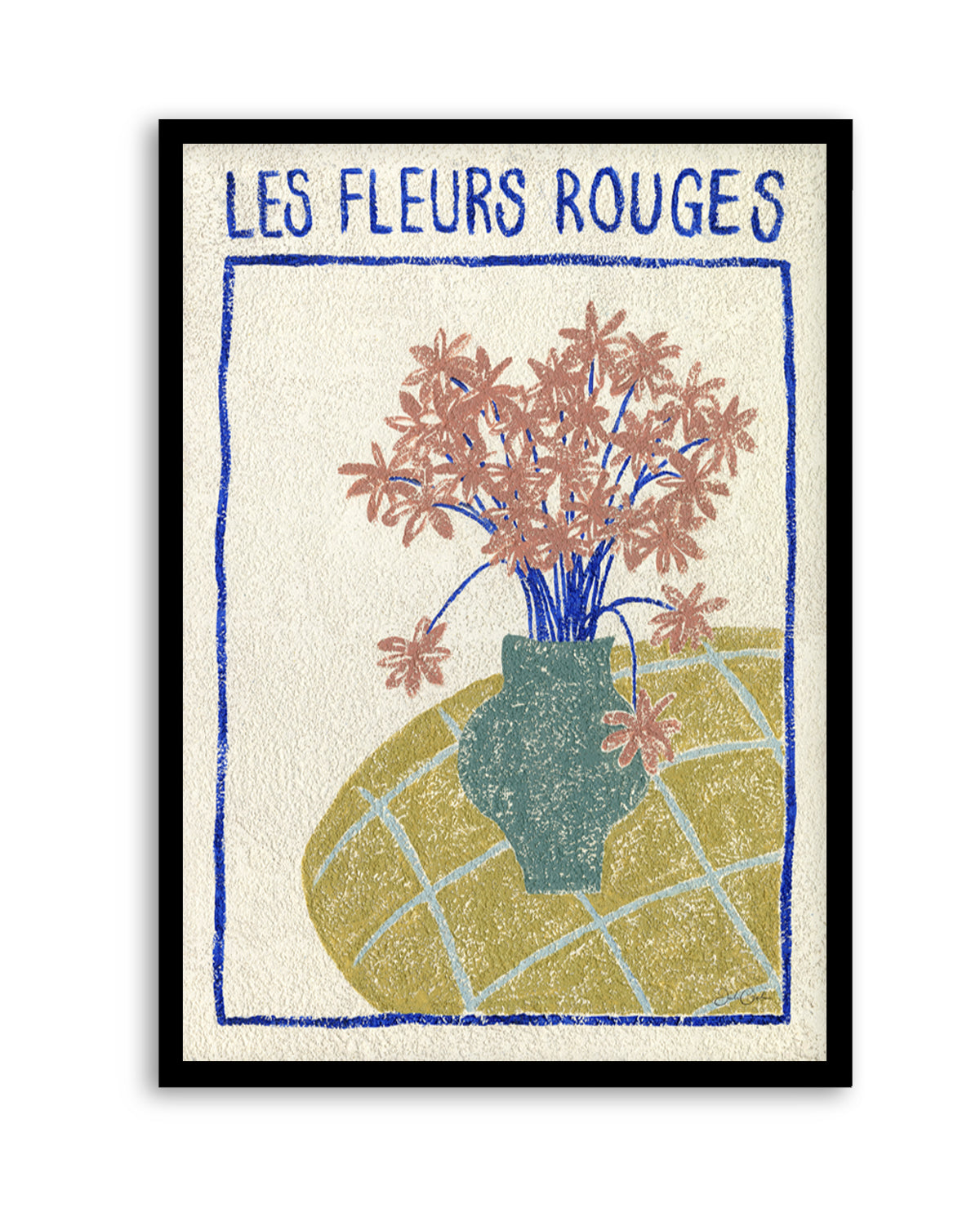 Les Fleurs Rouges by Julie Celina | Art Print from Olive et Oriel where you can shop wallpaper and artworks online