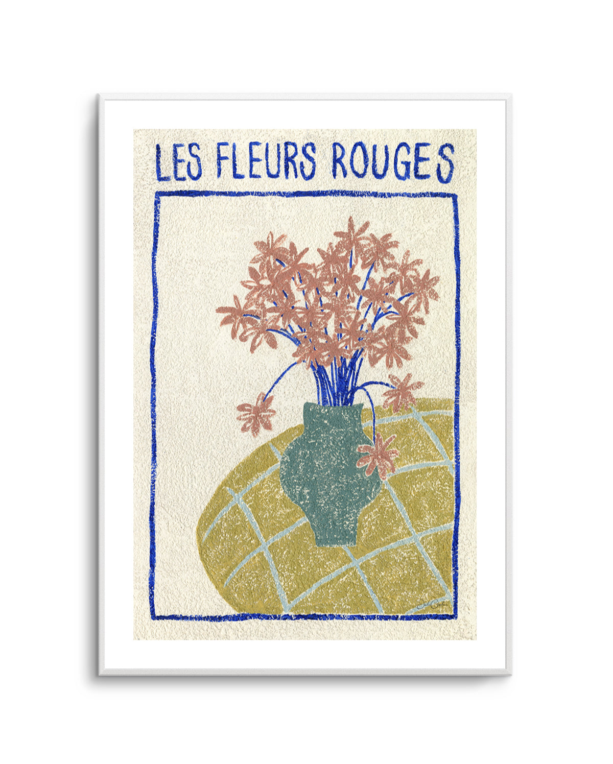 Les Fleurs Rouges by Julie Celina | Art Print from Olive et Oriel where you can shop wallpaper and artworks online