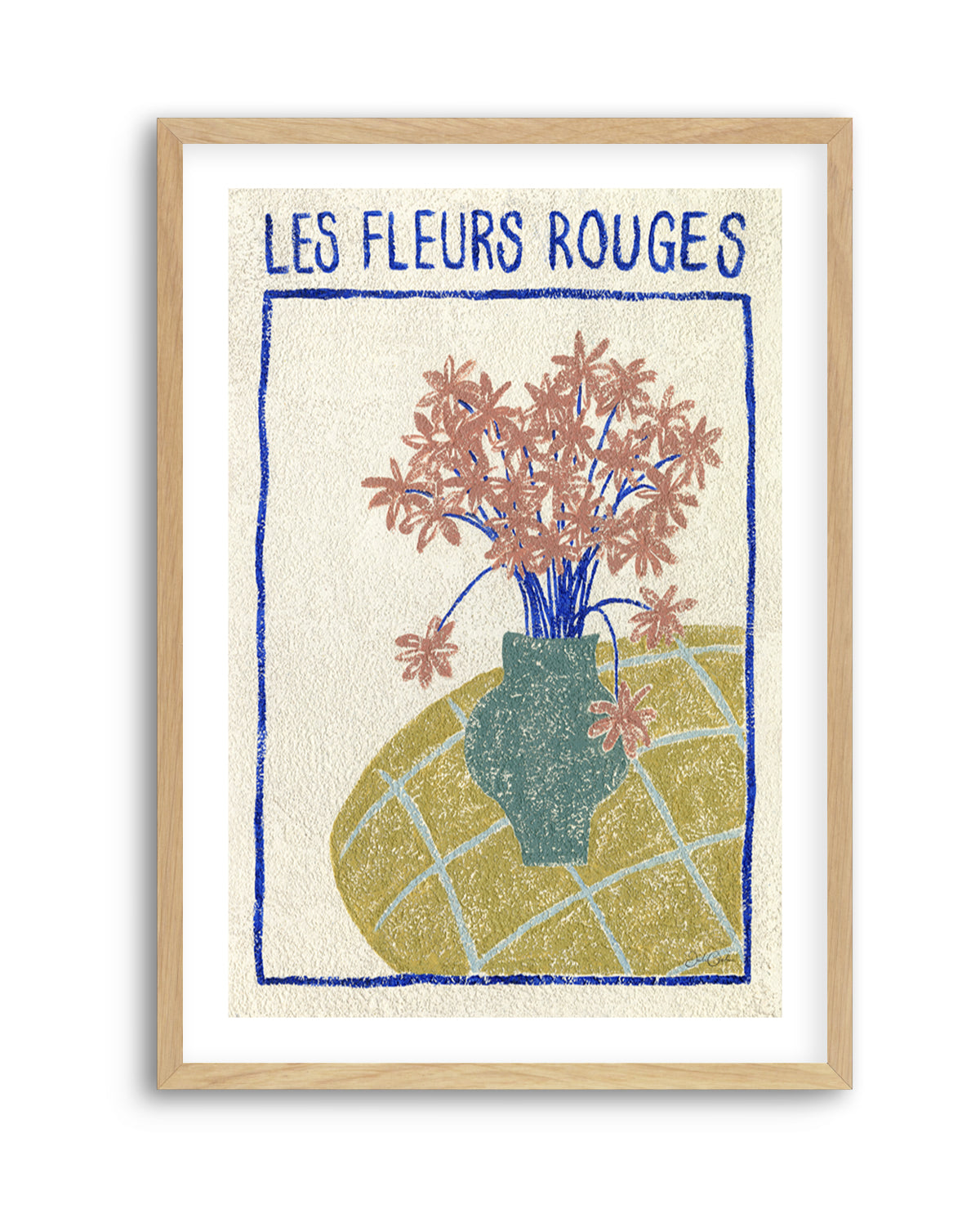 Les Fleurs Rouges by Julie Celina | Art Print from Olive et Oriel where you can shop wallpaper and artworks online