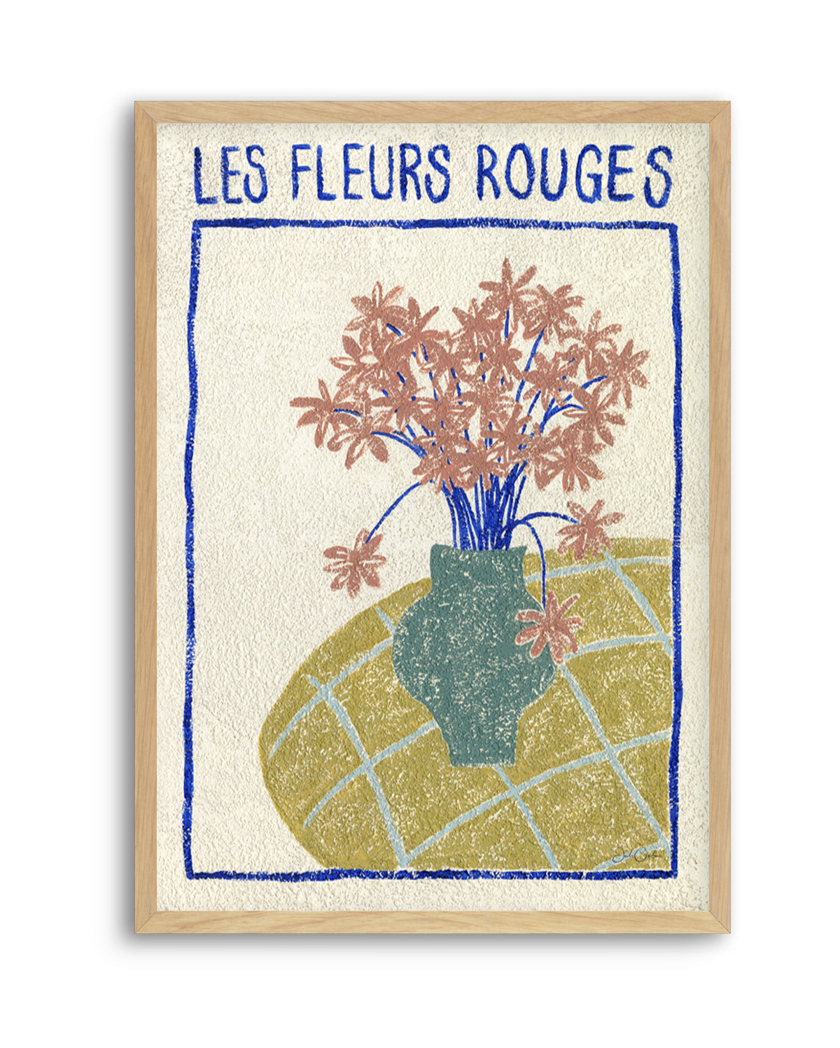 Les Fleurs Rouges by Julie Celina | Art Print from Olive et Oriel where you can shop wallpaper and artworks online