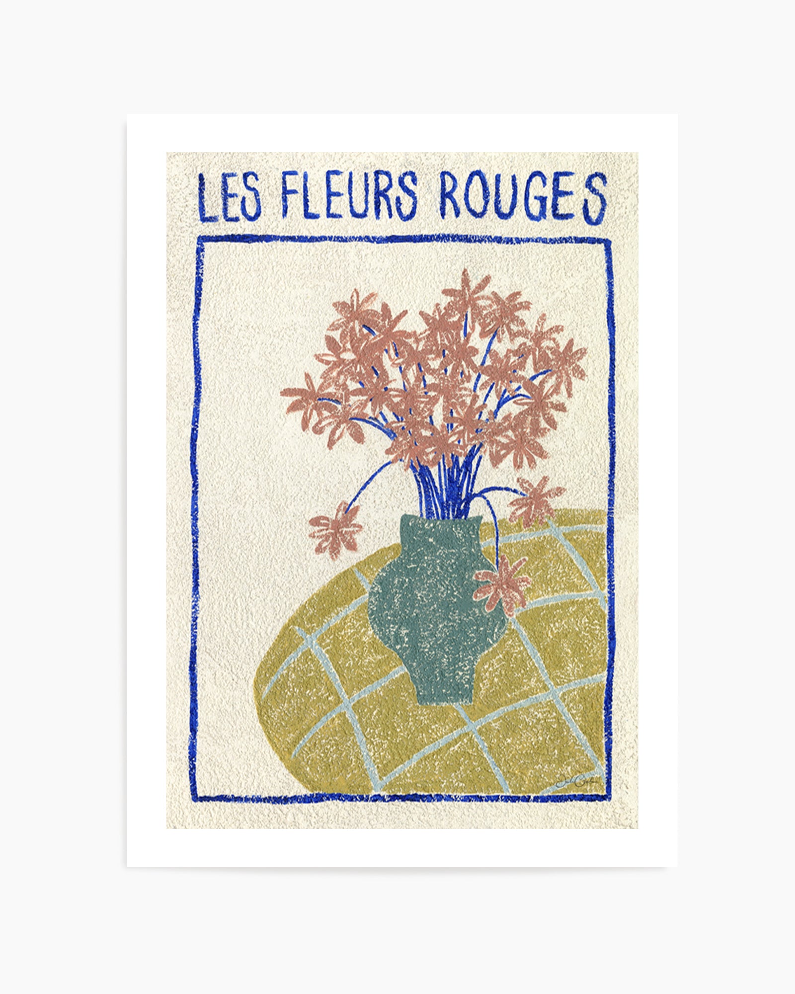 Les Fleurs Rouges by Julie Celina | Art Print from Olive et Oriel where you can shop wallpaper and artworks online