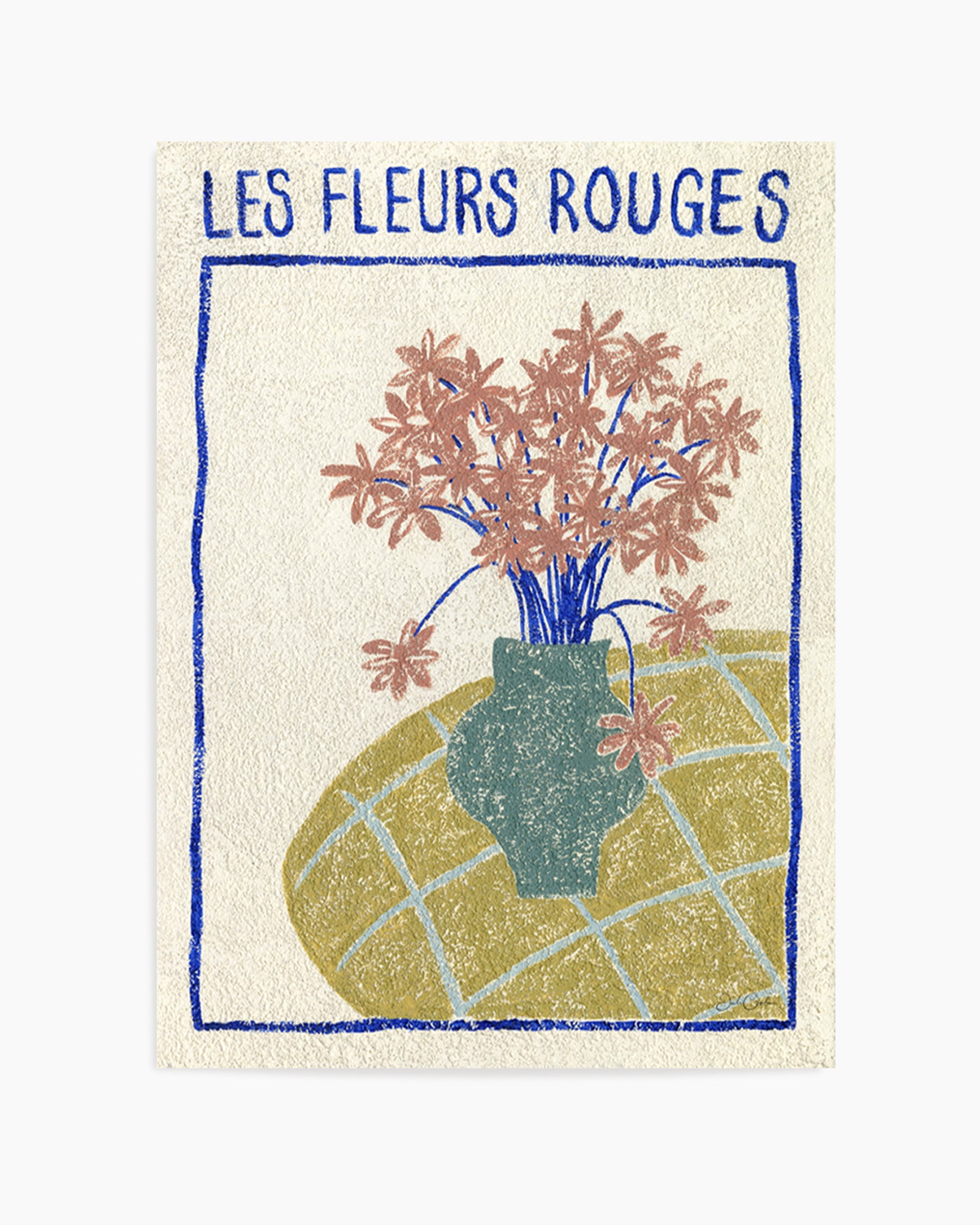 Les Fleurs Rouges by Julie Celina | Art Print from Olive et Oriel where you can shop wallpaper and artworks online