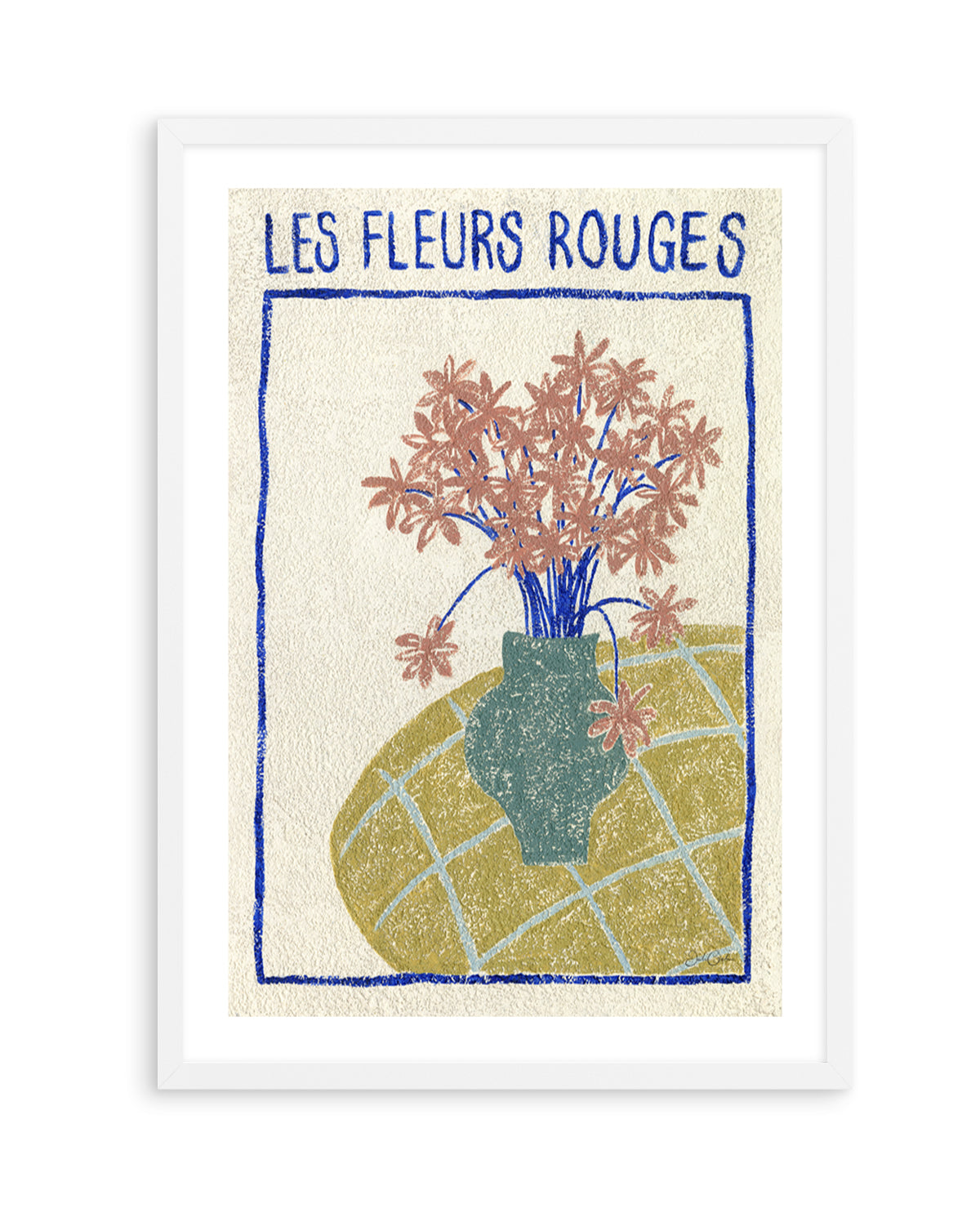 Les Fleurs Rouges by Julie Celina | Art Print from Olive et Oriel where you can shop wallpaper and artworks online